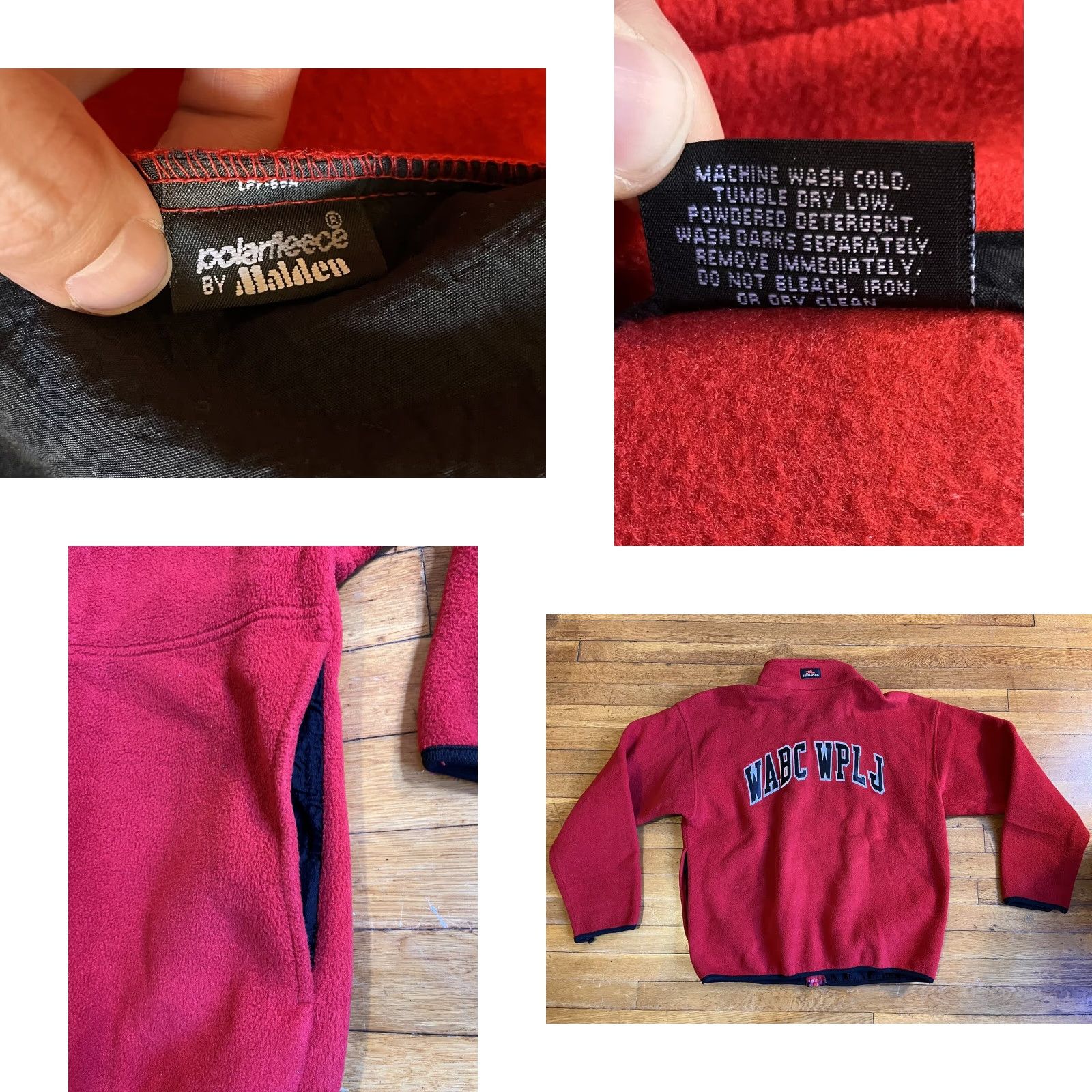 Vintage VINTAGE ABC TV WPLJ Full Zip Fleece Men's XL Red 90s Sweatshirt Polarfleece Sierra Sport Size US XL / EU 56 / 4 - 8 Thumbnail