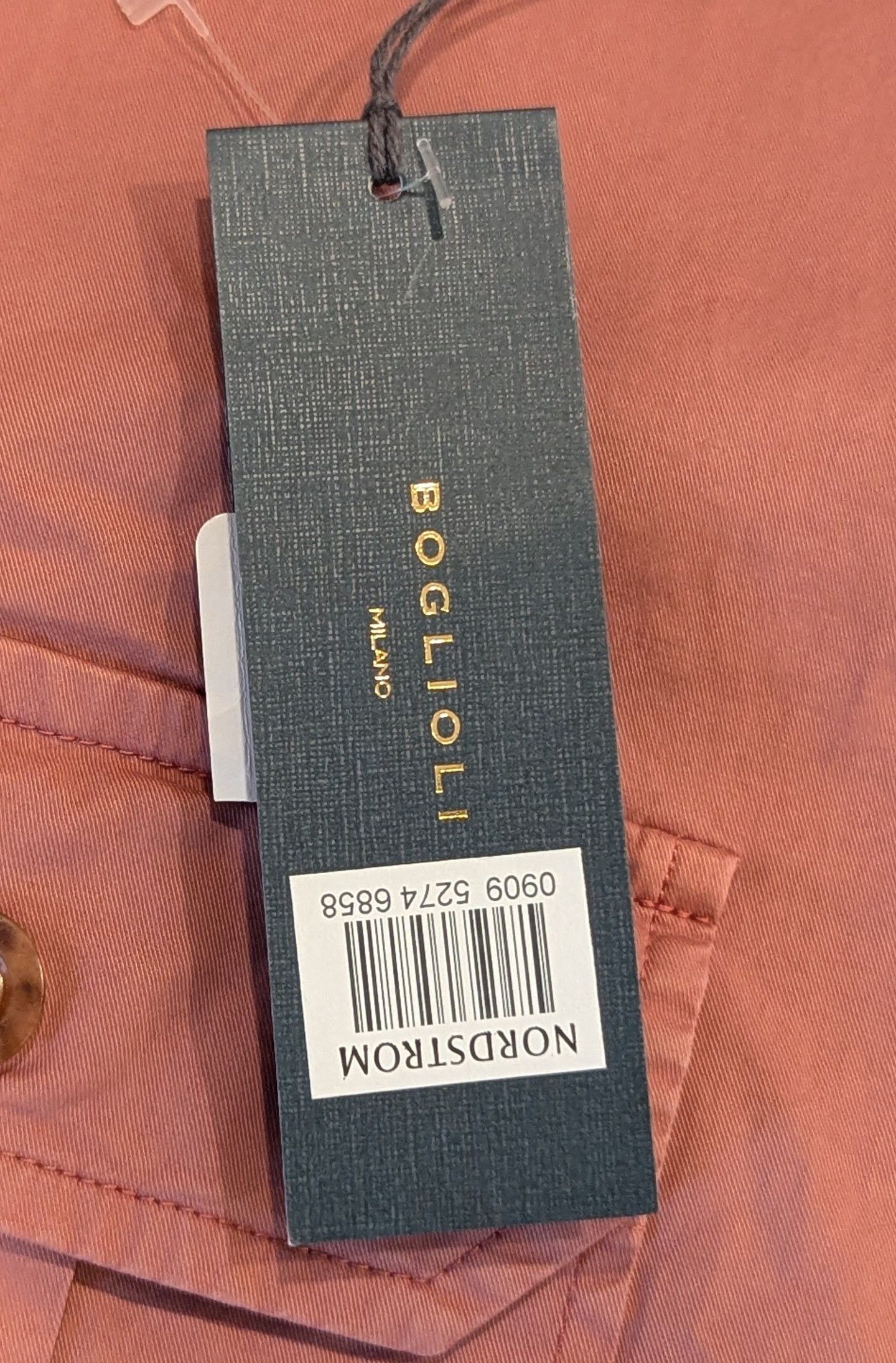 Boglioli BOGLIOLI Stretch Cotton Button Front Overshirt Pink Medium Size US M / EU 48-50 / 2 - 6 Thumbnail