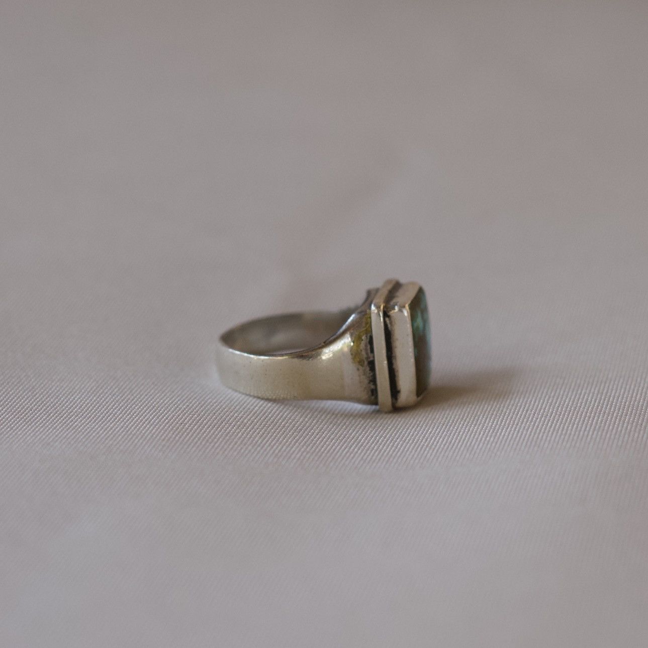 Handmade Handmade Sterling Silver Turquoise Ring 9 Size ONE SIZE - 4 Thumbnail