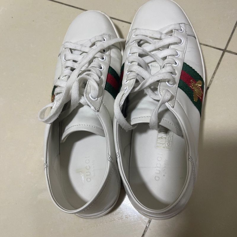 Gucci Gucci ACE Leather Bee Fashion Sneakers - Size US 6.5 / EU 39-40 - 3 Thumbnail