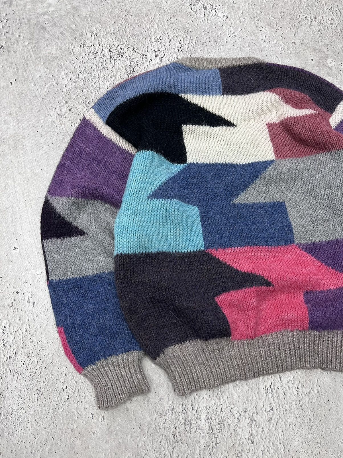 Vintage Japanese Modern Art AOP Knit Sweater VTG 80s Vaporwave Size US L / EU 52-54 / 3 - 9 Thumbnail