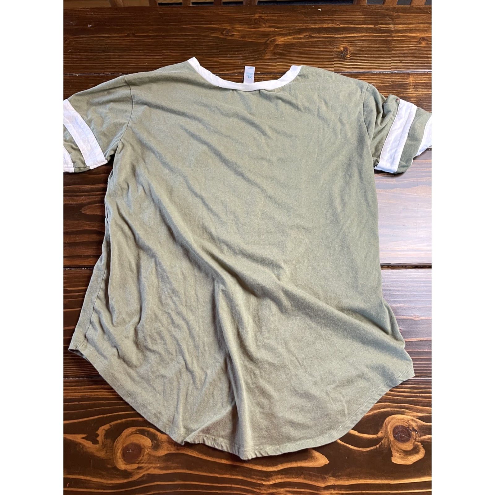 Vintage Just Be.. T-Shirt Women's XL Green White Striped Be Your Best #Selfie Size XL / US 12-14 / IT 48-50 - 7 Thumbnail