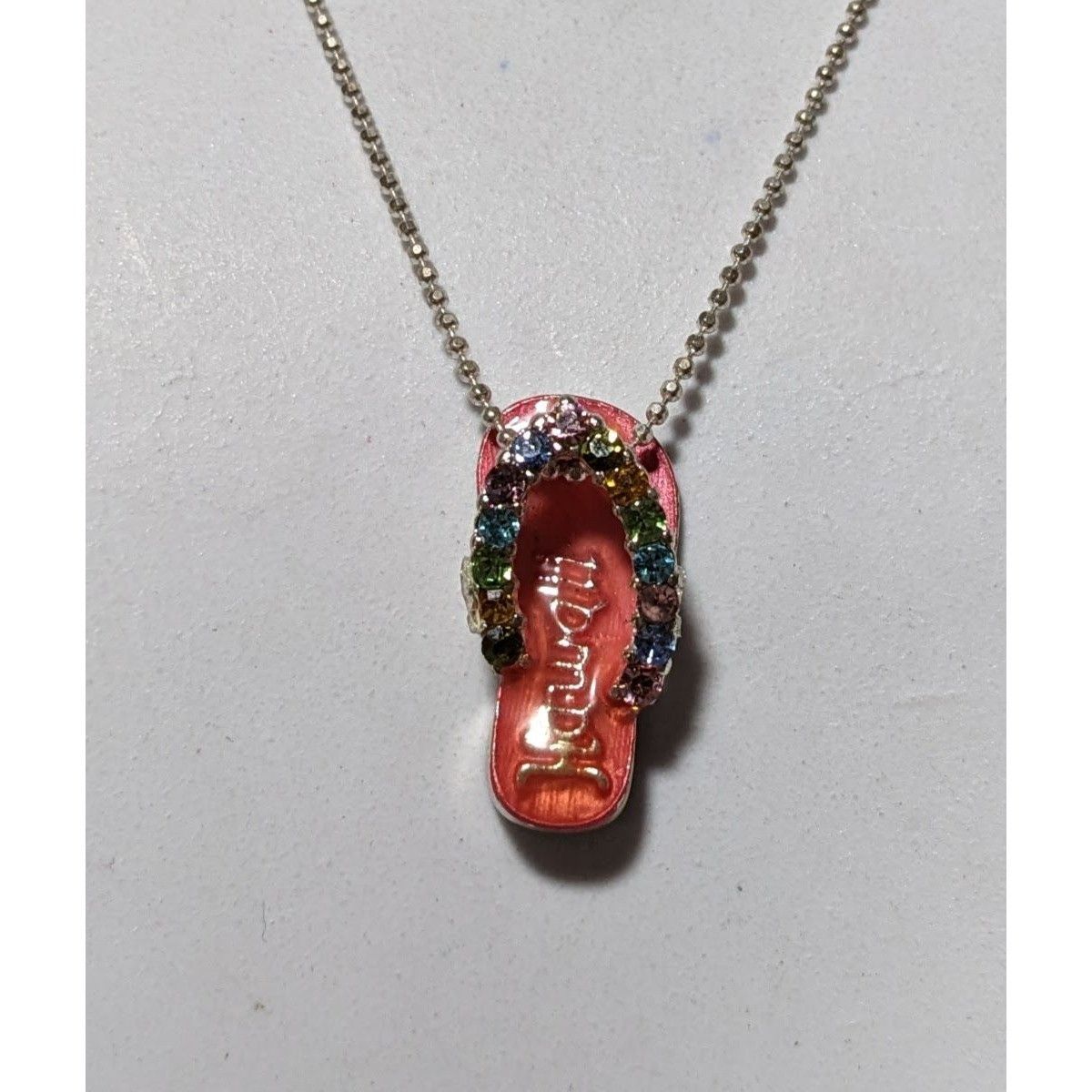 Other MC Rainbow Gem Enamel Hawaii Sandal Necklace Size ONE SIZE - 7 Thumbnail