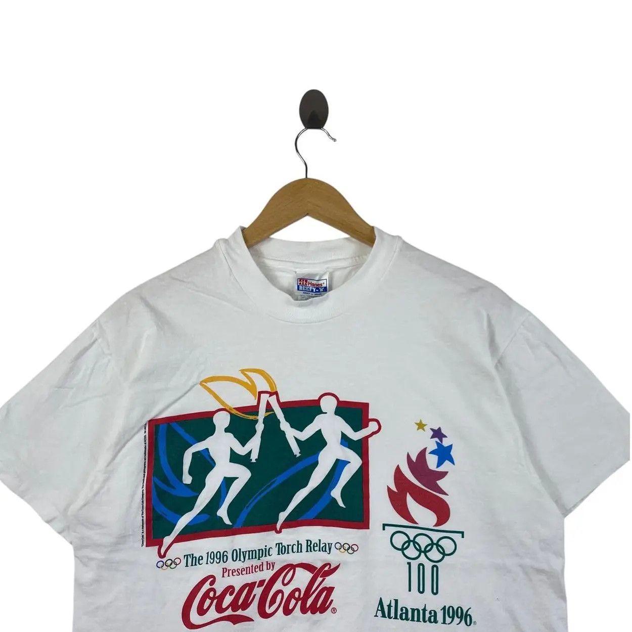 USA Olympics Vintage 1996 OLYMPIC ATLANTA COCA COLA Tee Shirt Top Size US L / EU 52-54 / 3 - 2 Thumbnail