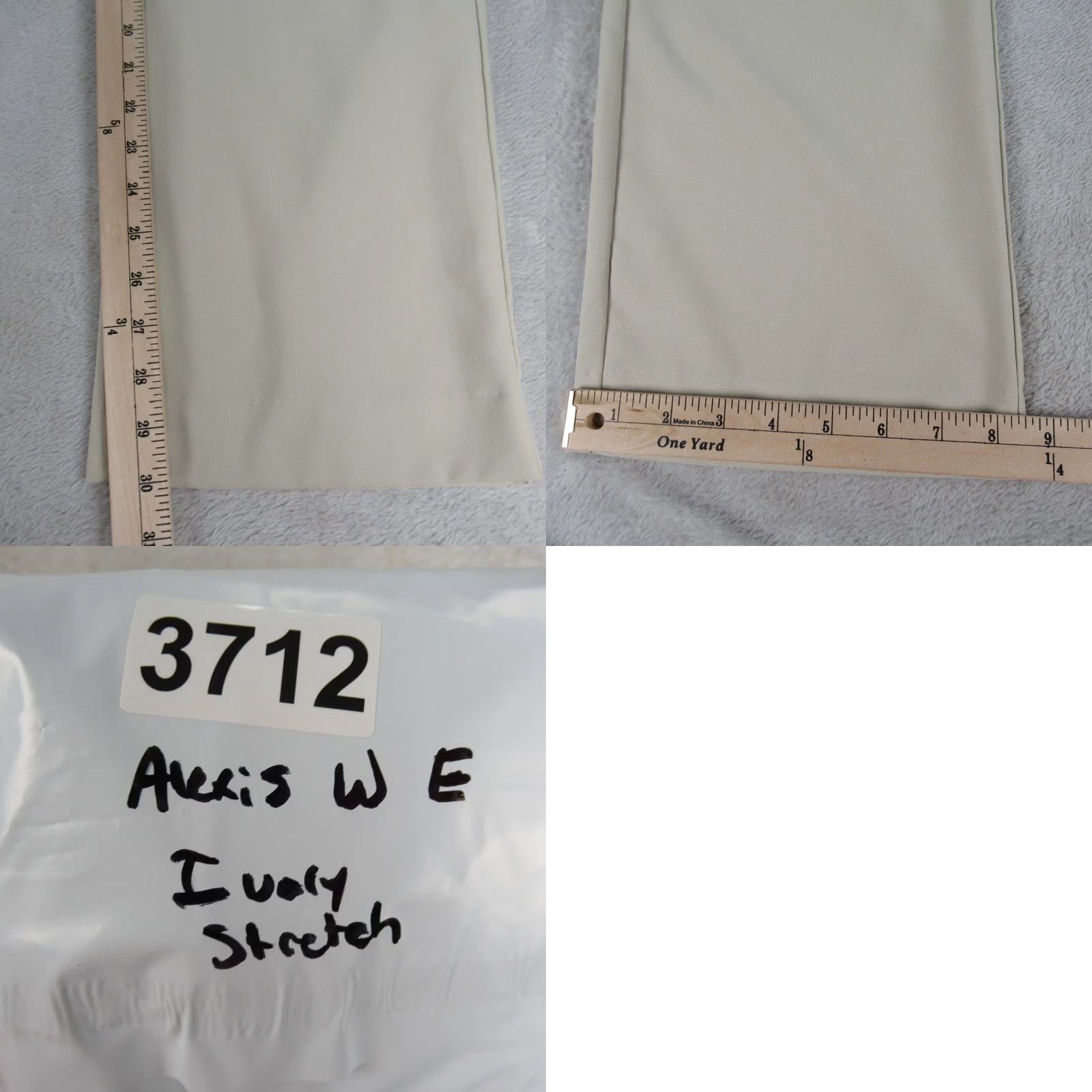 ALEXIS Alexis Pants Womens 8 Beige Dress Pants Wide-Leg 29x30 High Waist Zip Button Crepe Polyester"} Size 30" / US 8 / IT 44 - 9 Thumbnail