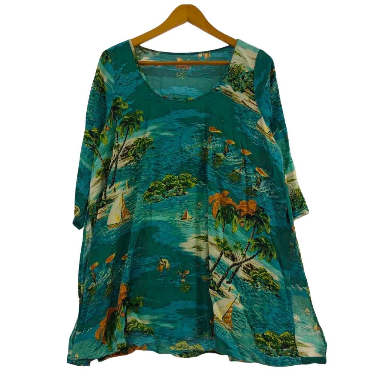 Kapital Kapital 100% Linen Sheer Aloha Print Tunic Size S-M 1 Size S / US 4 / IT 40 - 1 Thumbnail