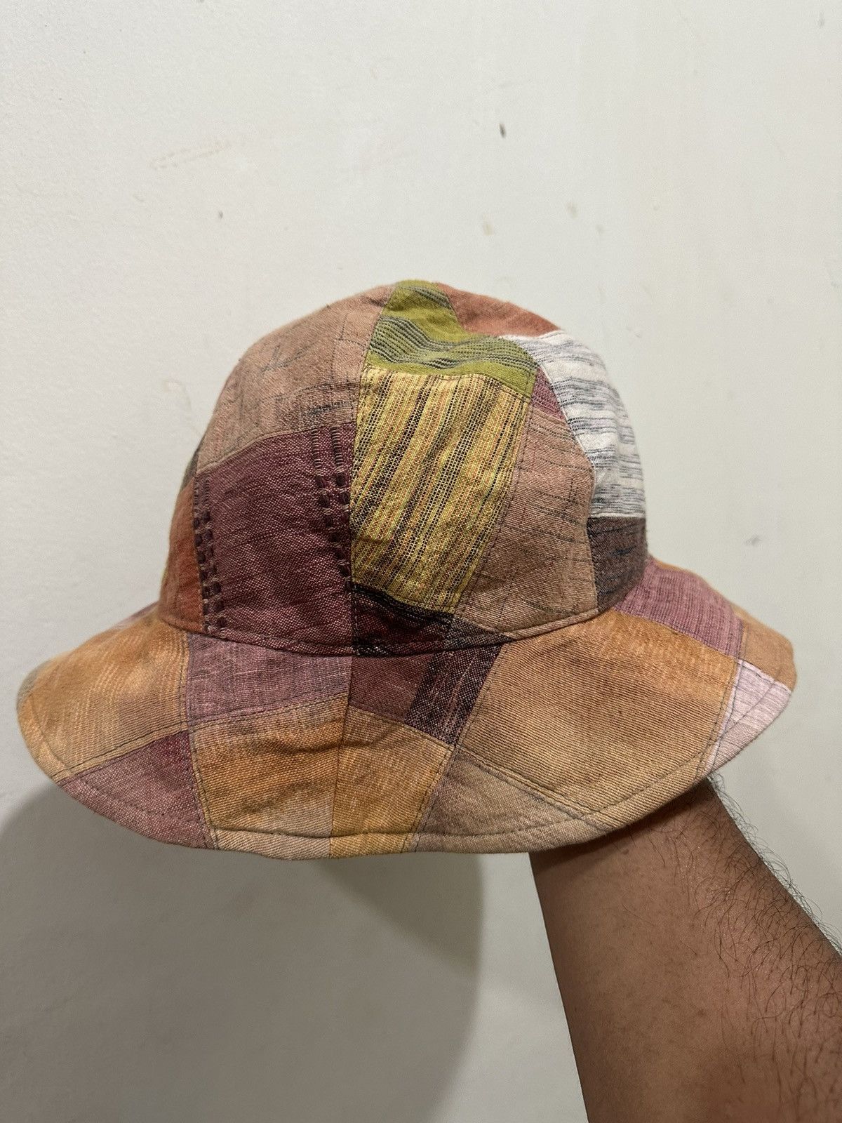 Japanese Brand Rare Patchwork Style Like Kapital Bucket Hat Size ONE SIZE - 1 Thumbnail