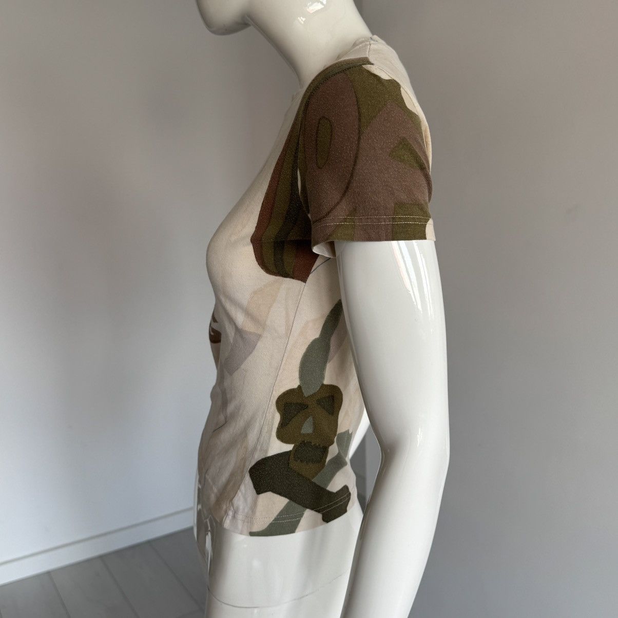 Dior Vintage Christian Dior 2001 fitted top abstract skull rare Size S / US 4 / IT 40 - 4 Thumbnail