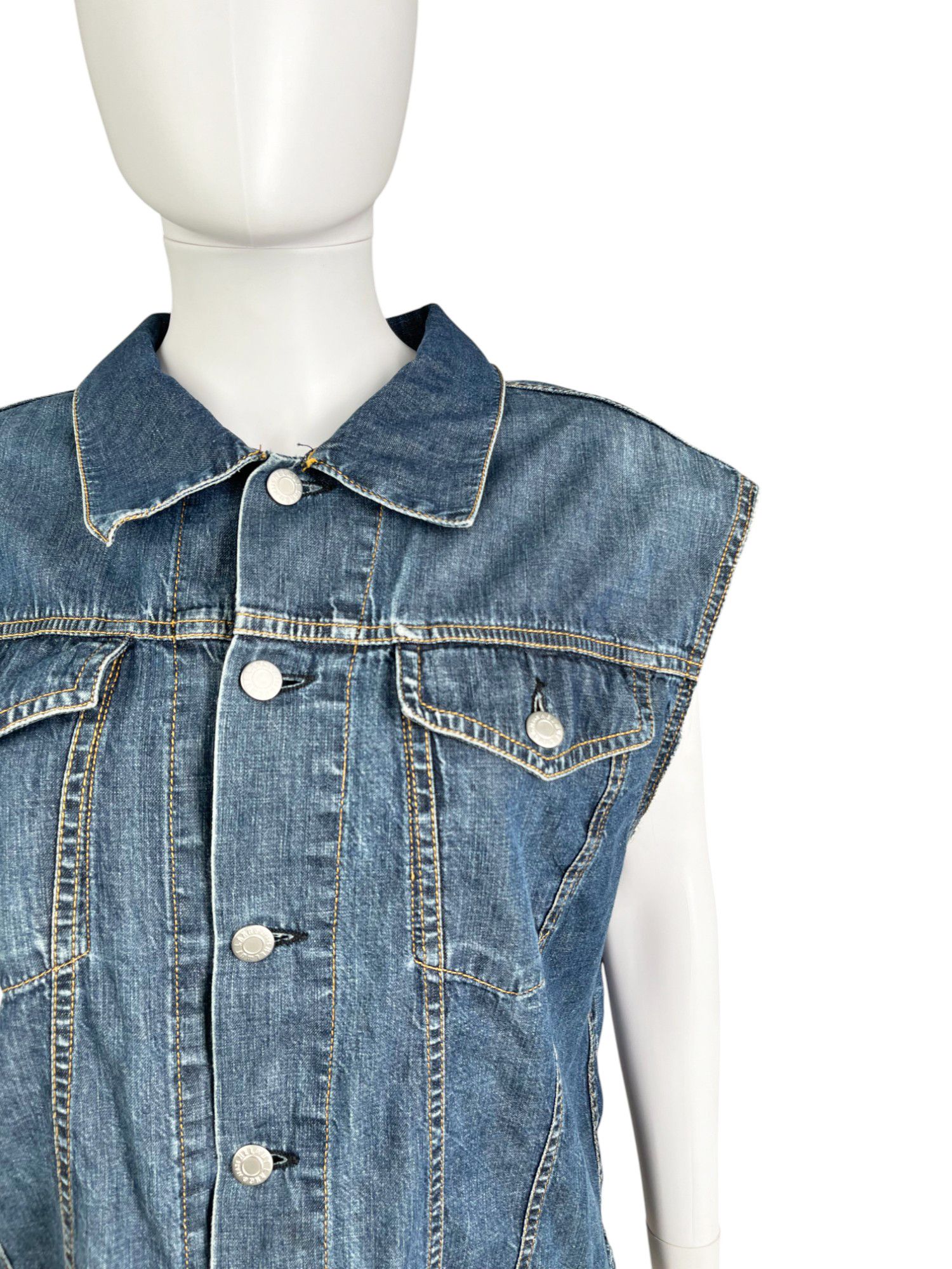 Helmut Lang Denim Blue Gilet Size US L / EU 52-54 / 3 - 4 Thumbnail