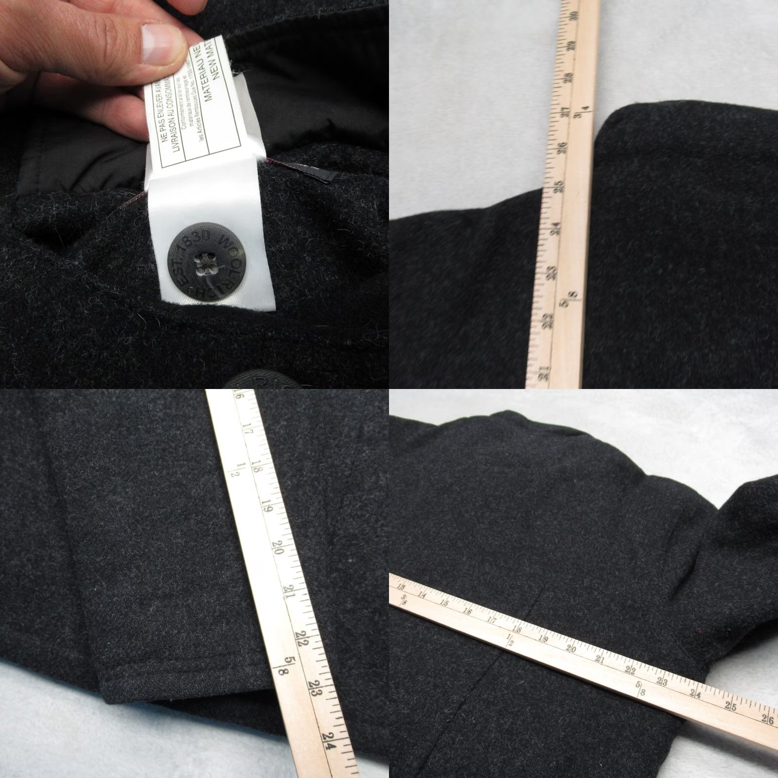 Vintage Woolrich Jacket Womens XL Black Wool Blend Full Zip Quilted Reversible Puff Size XL / US 12-14 / IT 48-50 - 10 Thumbnail