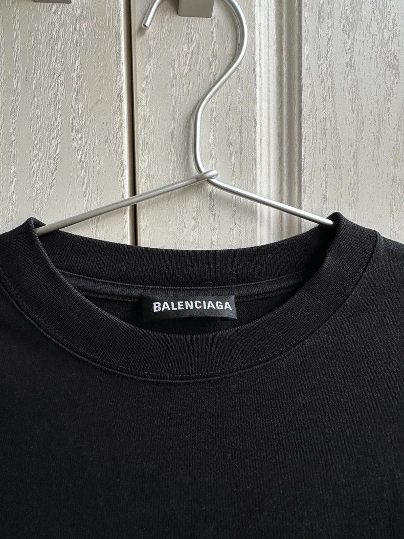 Balenciaga Balenciaga Black mailbox logo short sleeve Size US XXS / EU 40 - 4 Thumbnail