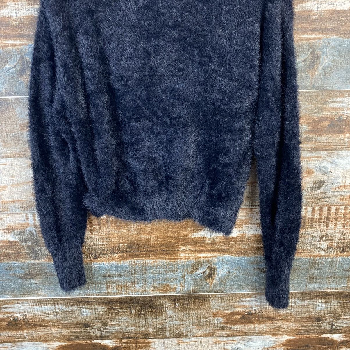 Japanese Brand DL GRL Black Fur shaggy Mohair Knitwear #C1100 Size S / US 4 / IT 40 - 14 Thumbnail