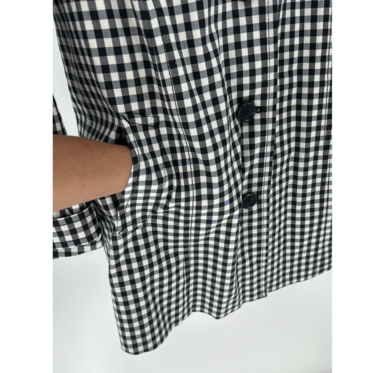 Other Talbots CLASSIC GINGHAM MAC black white water resistant MP Size M / US 6-8 / IT 42-44 - 10 Thumbnail