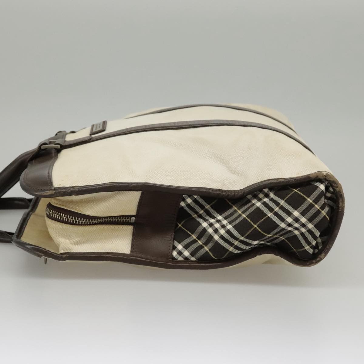 Burberry Burberry Black Label Hand Bag Canvas White Silver Size ONE SIZE - 8 Thumbnail