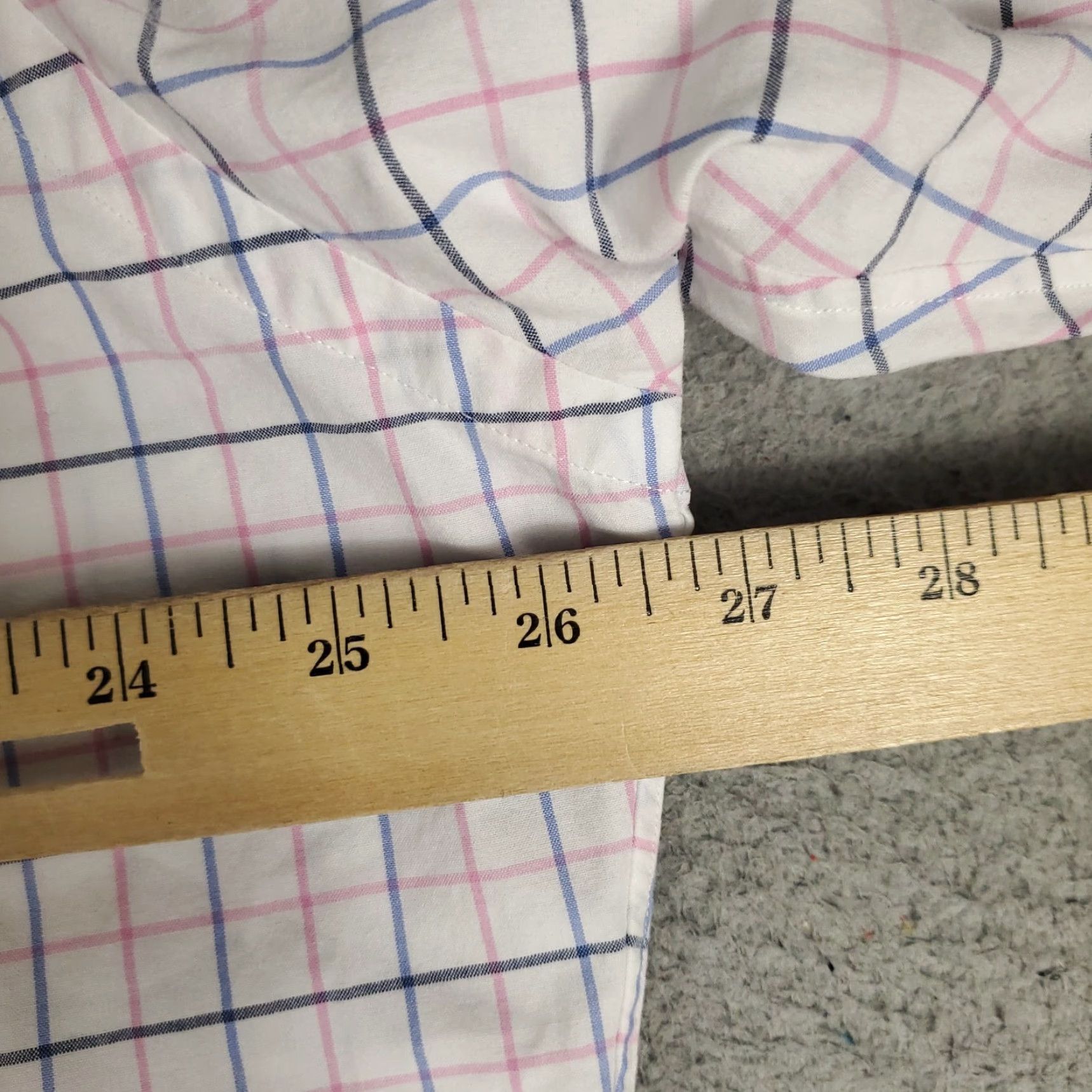 Ralph Lauren Ralph Lauren Shirt Mens 17 White Pink Blue Check Dress Button Up Long Sleeve Size 46R - 6 Thumbnail