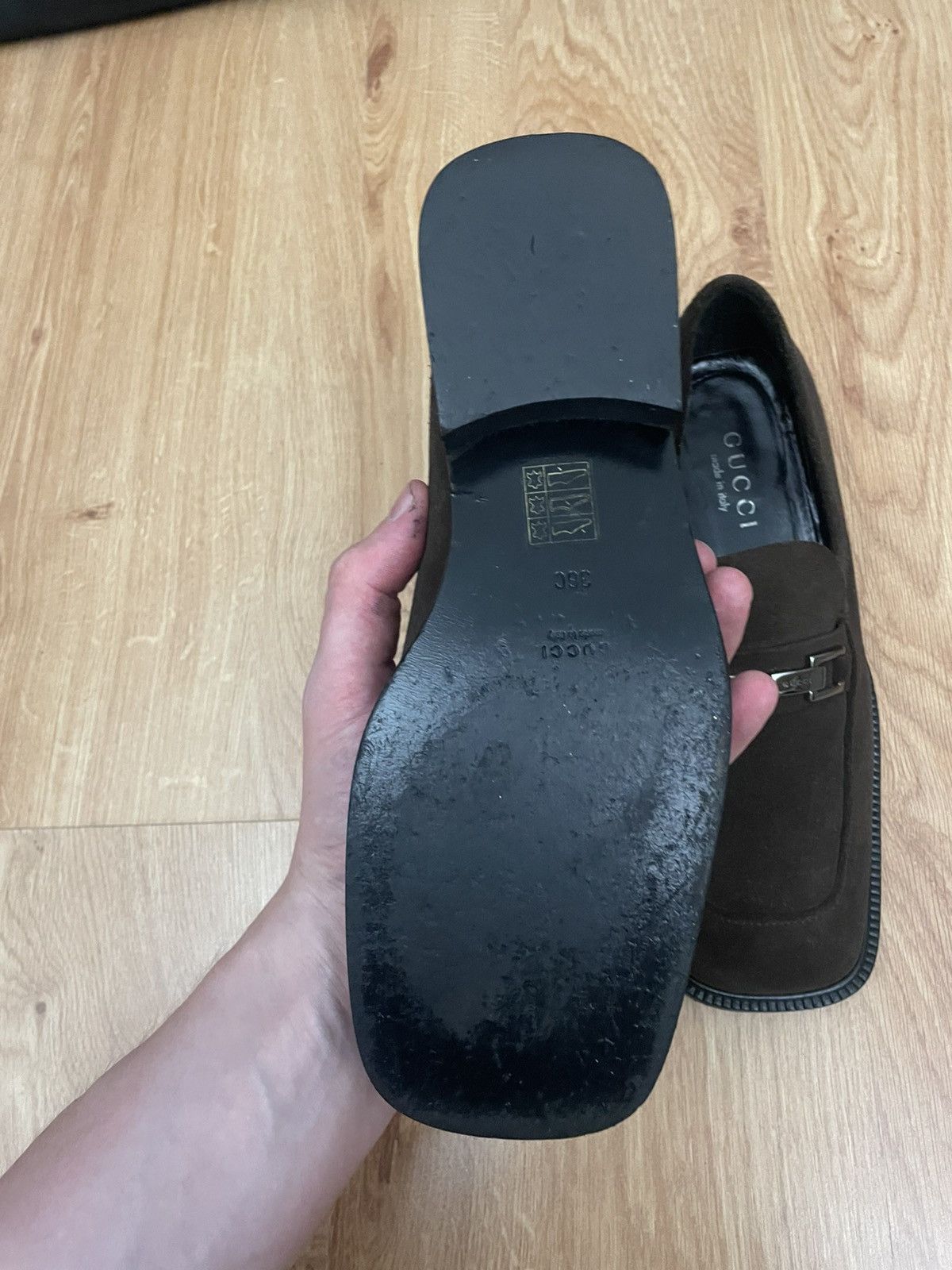Prada Gucci Tom Ford velour leather loafers Size US 7 / IT 37 - 3 Thumbnail