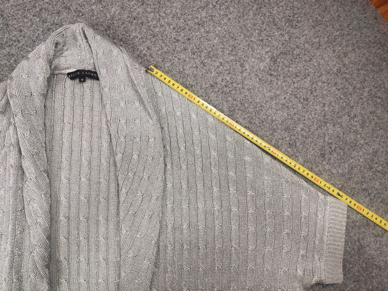 Ralph Lauren Ralph Lauren Black Label Cable Knit Poncho Cardigan Mettalic Size M / US 6-8 / IT 42-44 - 17 Thumbnail