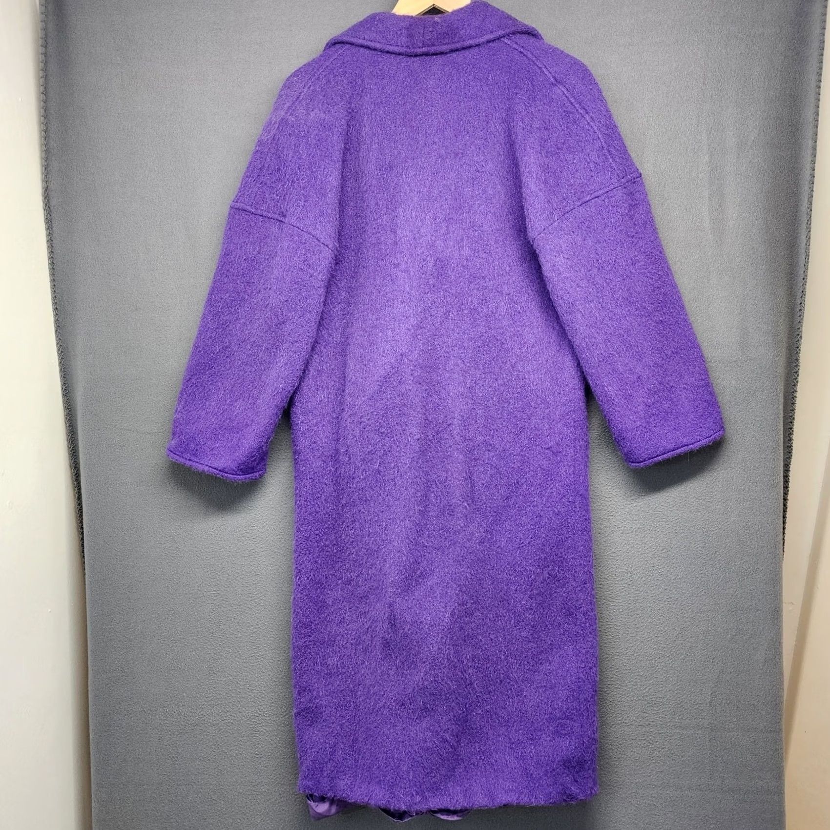 Missoni VINTAGE Missoni Donna Womens Coat Overcoat Long Purple Wool Mohair Blend Italy PROJECT Ladies Womens Middle Length 2000s Size M / US 6-8 / IT 42-44 - 2 Thumbnail