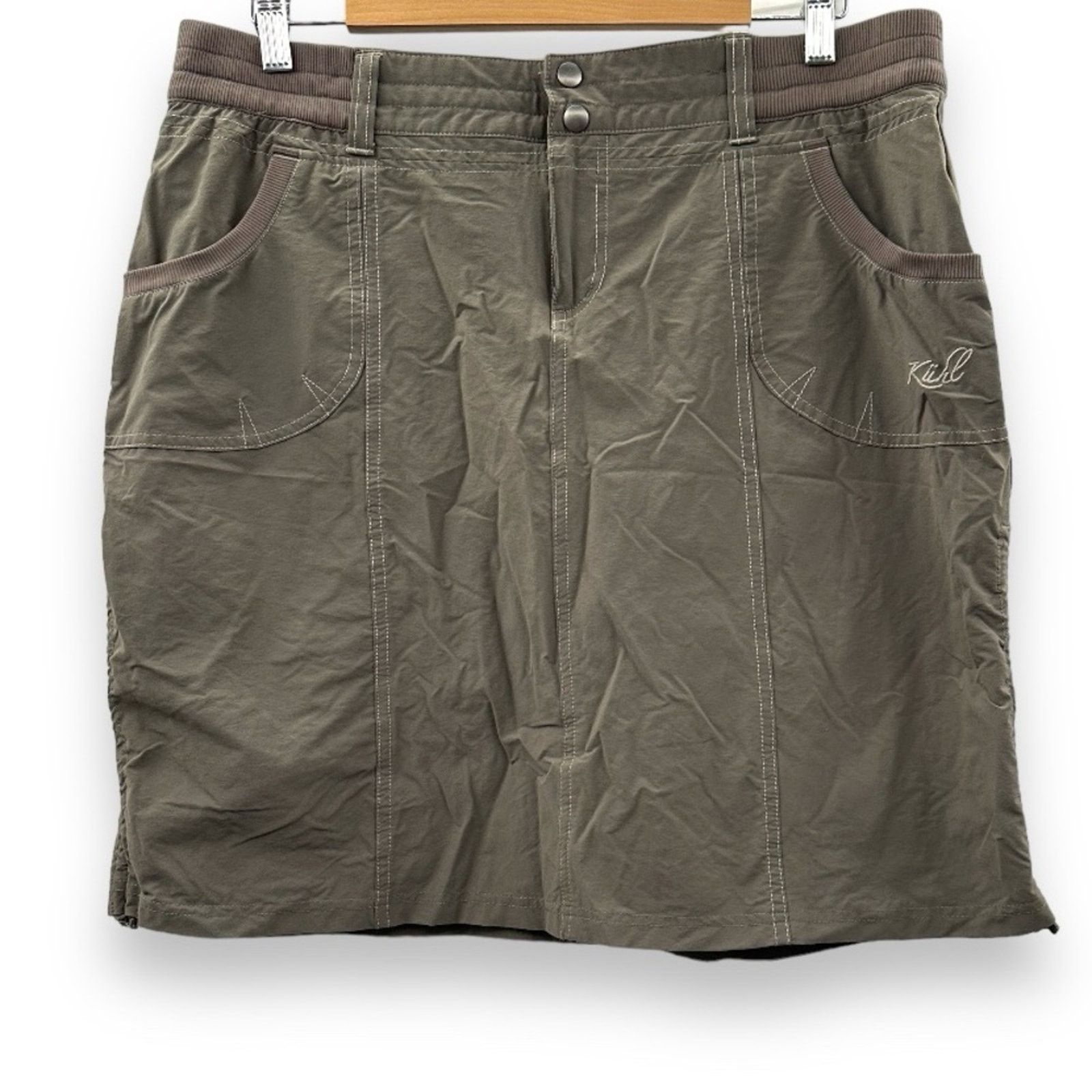 Kuhl Kuhl Durango Side Ruched Skort in Breen Sz 12 Size 34" / US 12 / IT 48 - 2 Thumbnail