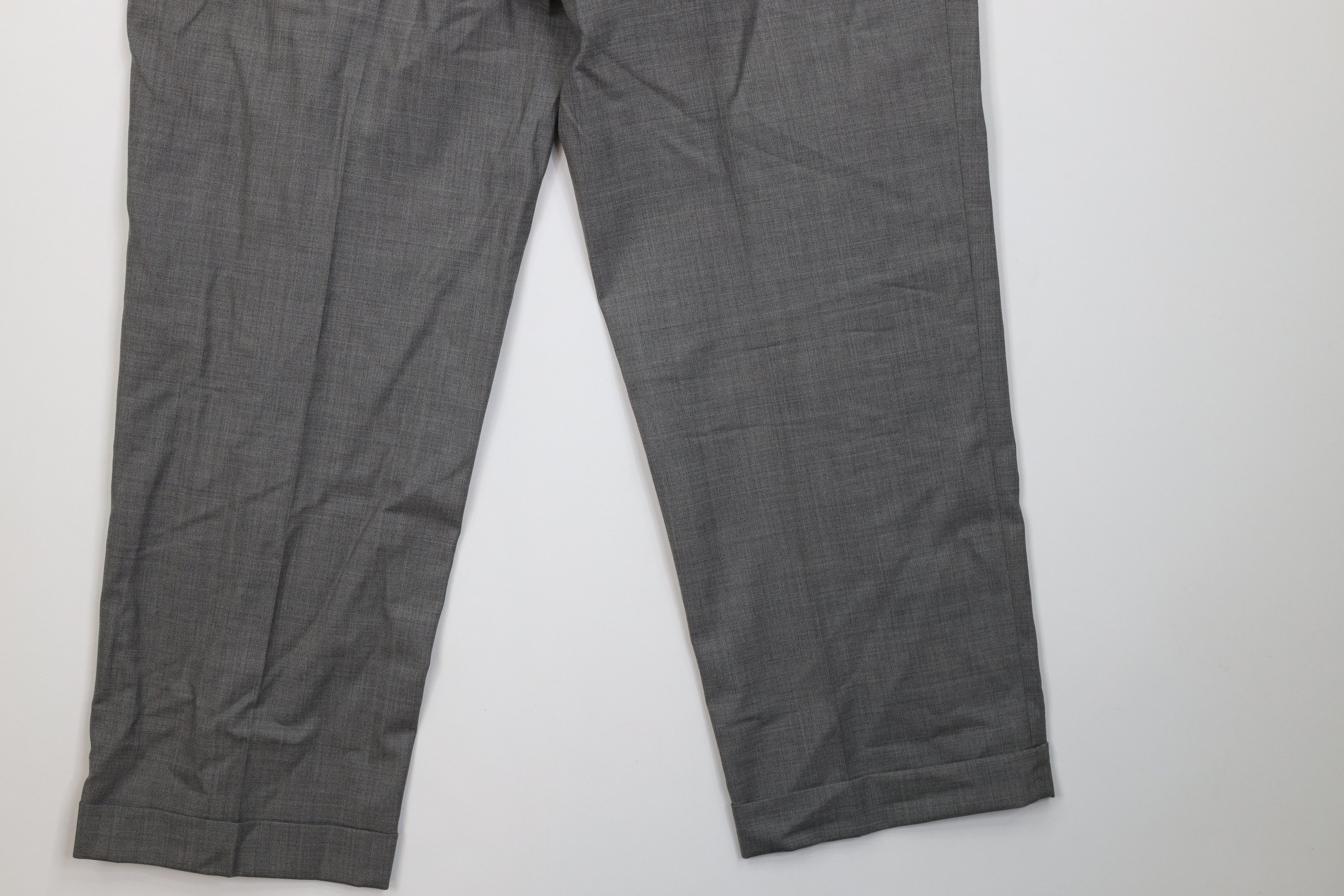 Ralph Lauren Vintage Ralph Lauren Wool Wide Leg Chino Pants Heather Gray Size US 34 / EU 50 - 12 Thumbnail