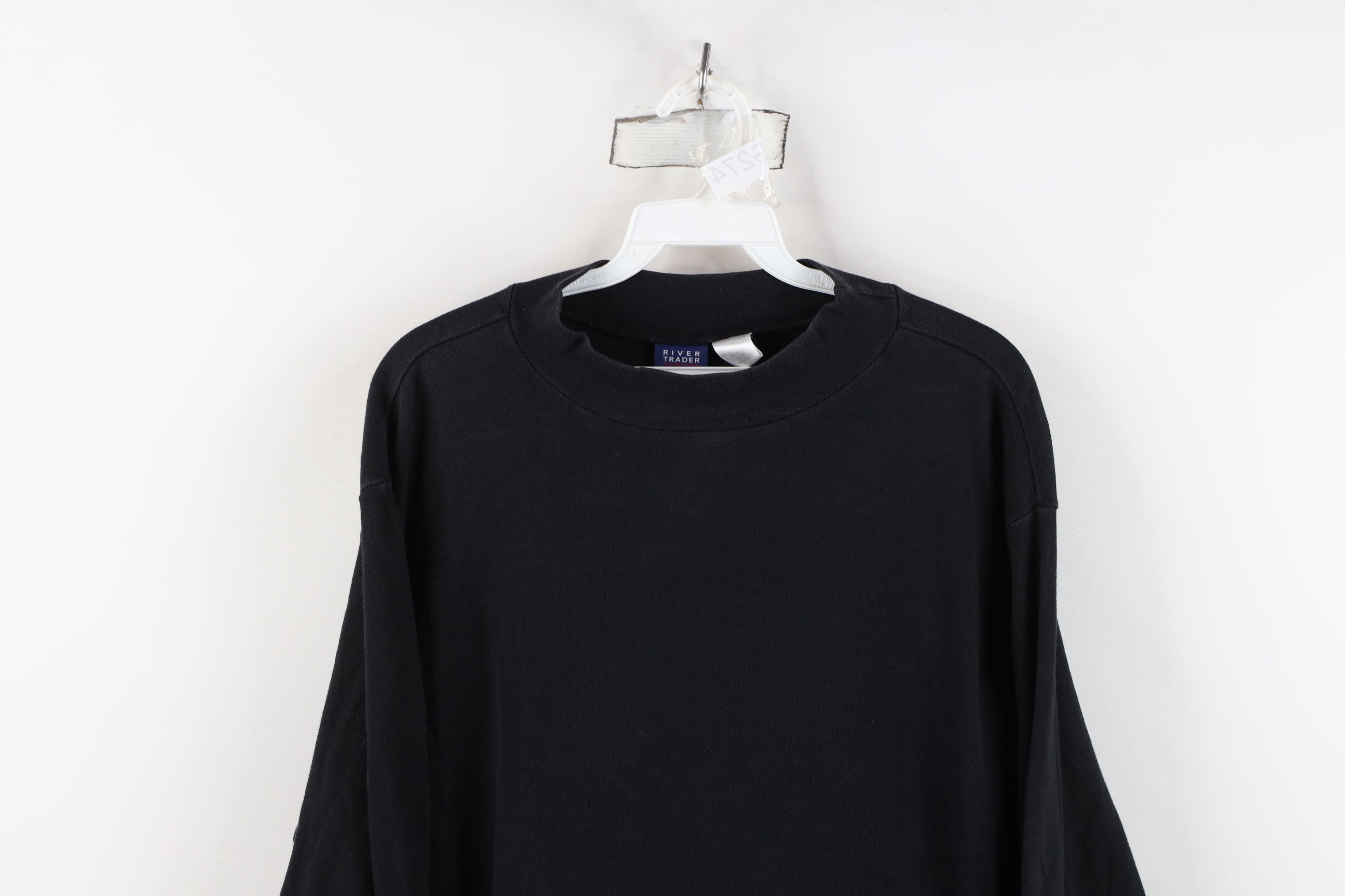 Vintage Vintage 90s Streetwear Cotton Mock Neck Long Sleeve T-Shirt Size XL / US 12-14 / IT 48-50 - 2 Thumbnail