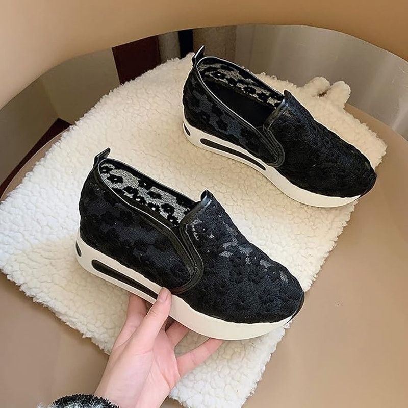 Other Fashion Sneakers Embroidery Floral Mesh Air Lace Slip On Size US 8 / IT 38 - 2 Thumbnail