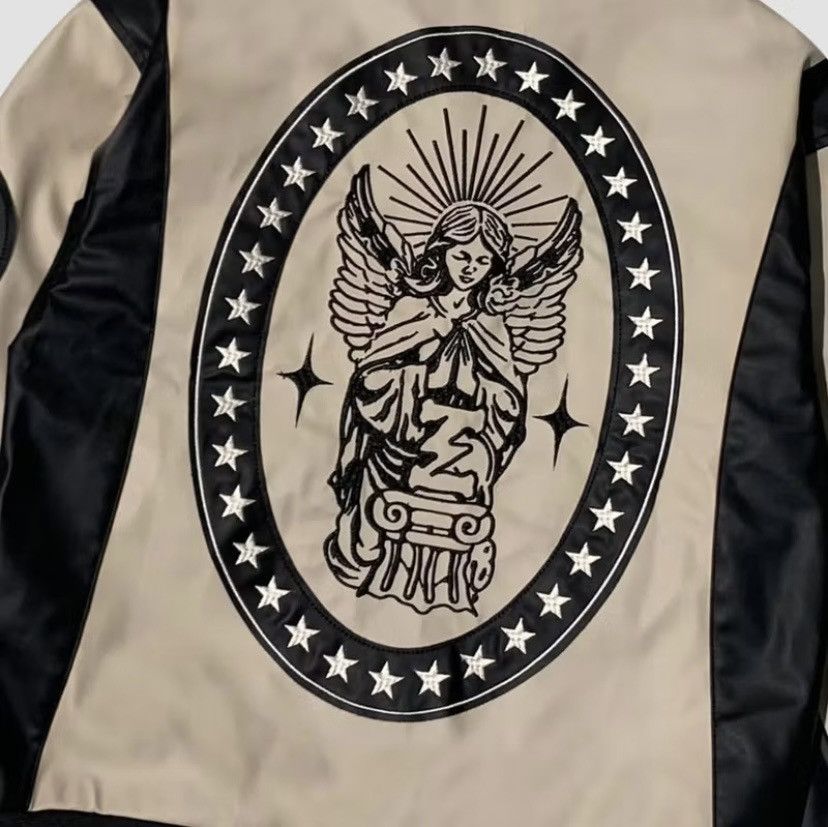 Other Leather jacket nauthy cream black streetwear Size US L / EU 52-54 / 3 - 4 Thumbnail