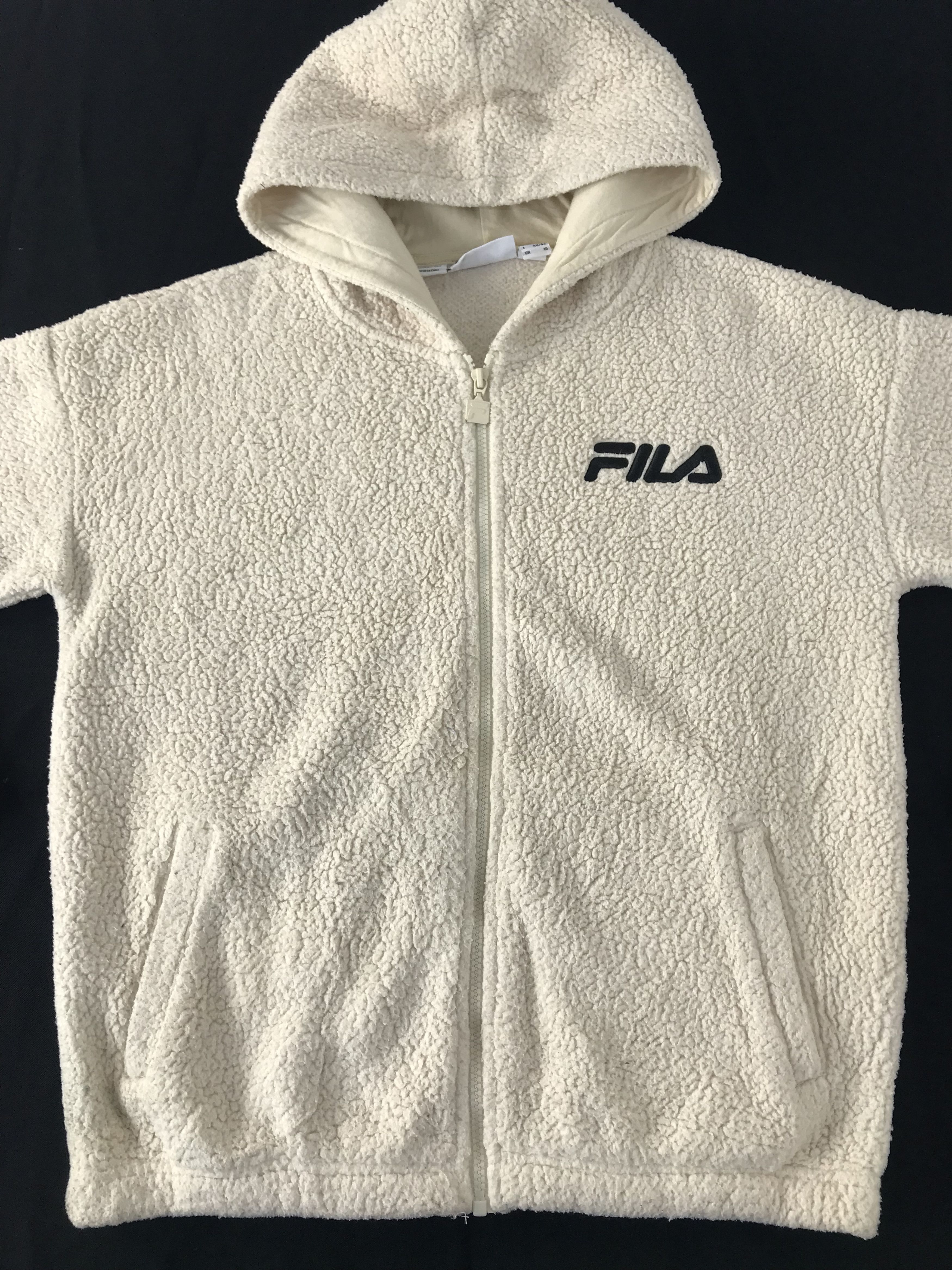 Fila Fila Fleece Hooded Sherpa Zipper Jacket Size M / US 6-8 / IT 42-44 - 3 Thumbnail