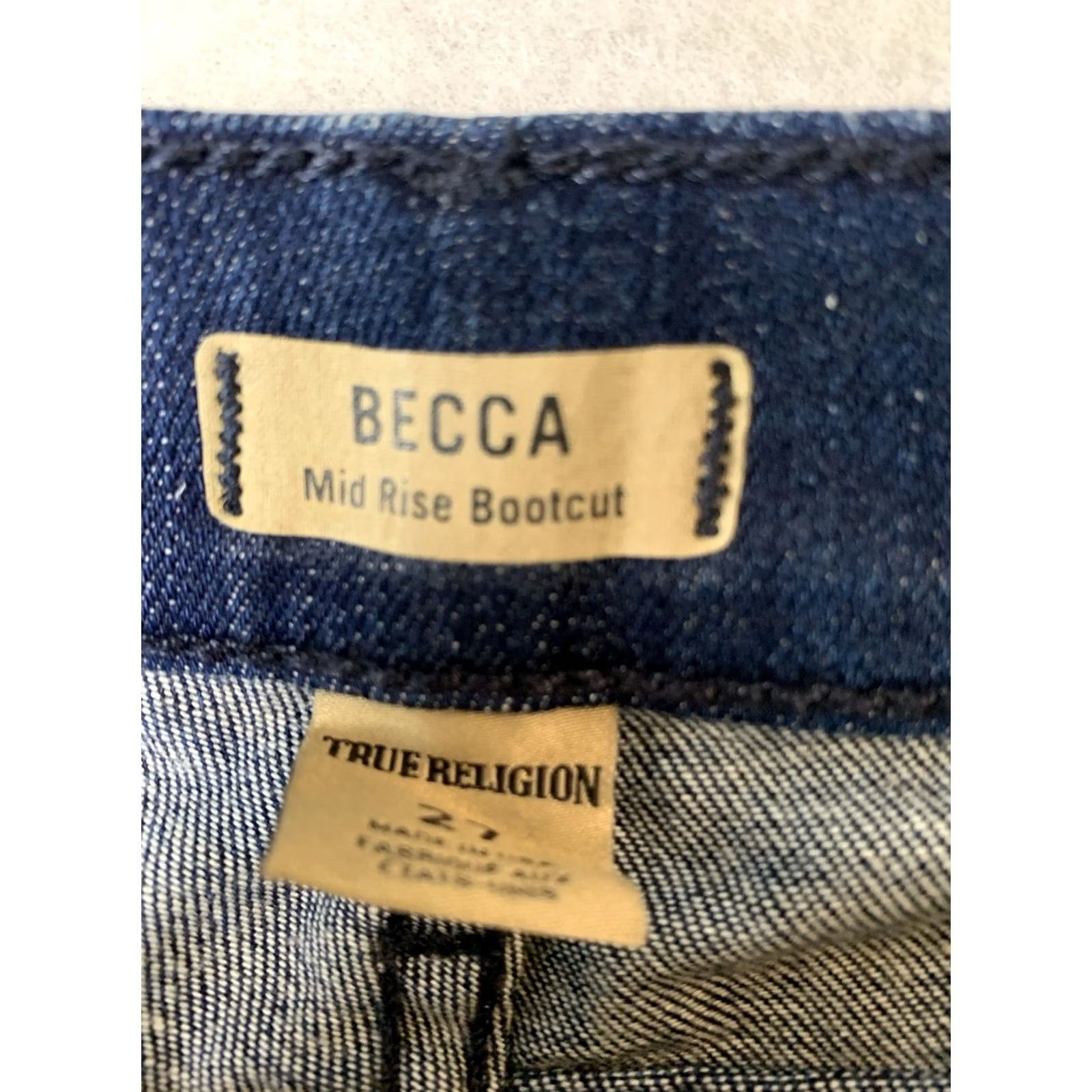 True Religion True Religion Jeans Womens 27 Blue Becca Mid Rise Boot Cut Flap Pocket Y2K Jeans Size 27" / US 4 / IT 40 - 4 Thumbnail