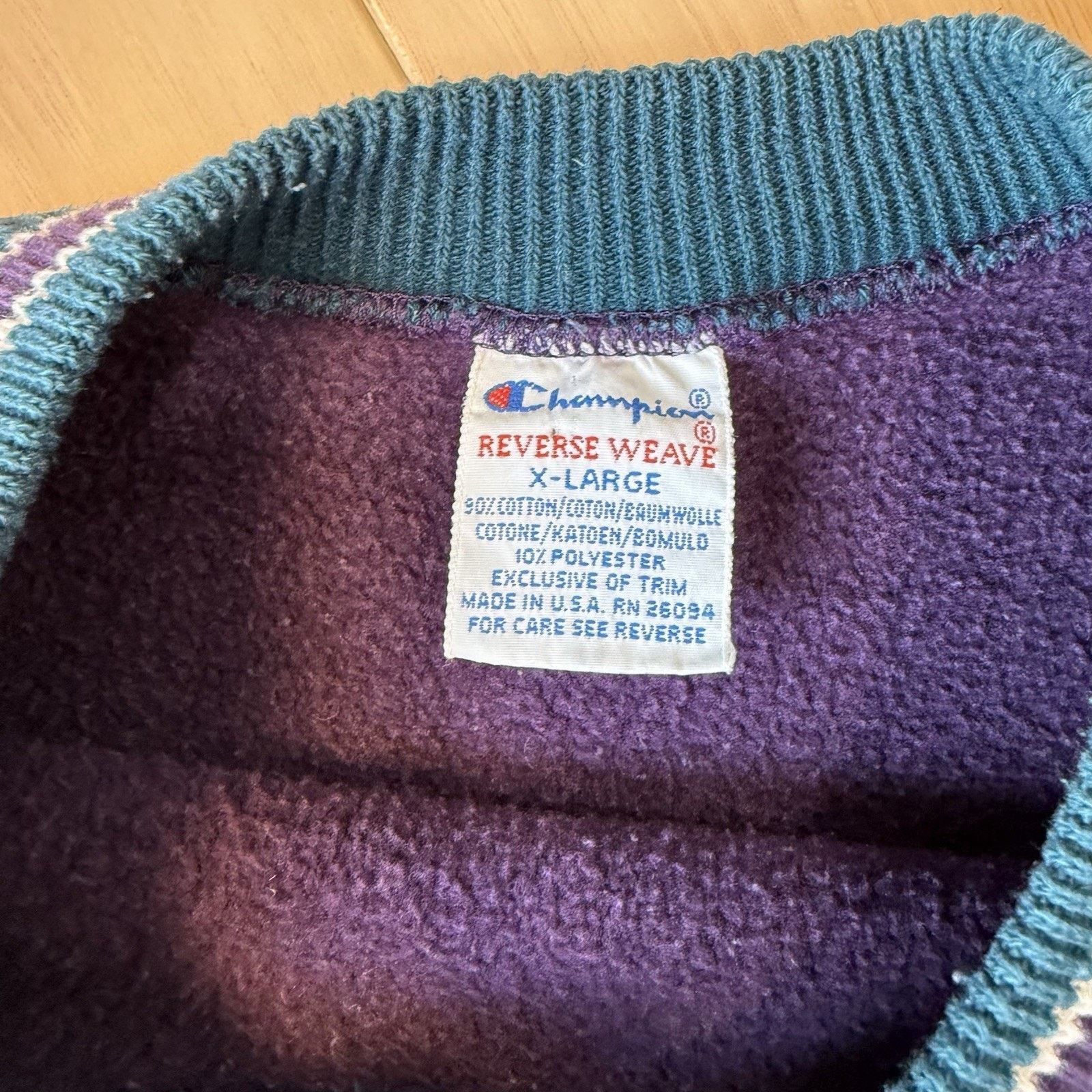 Champion Vintage Champion Reverse Weave Sweatshirt XL Purple 90s Size US XL / EU 56 / 4 - 7 Thumbnail