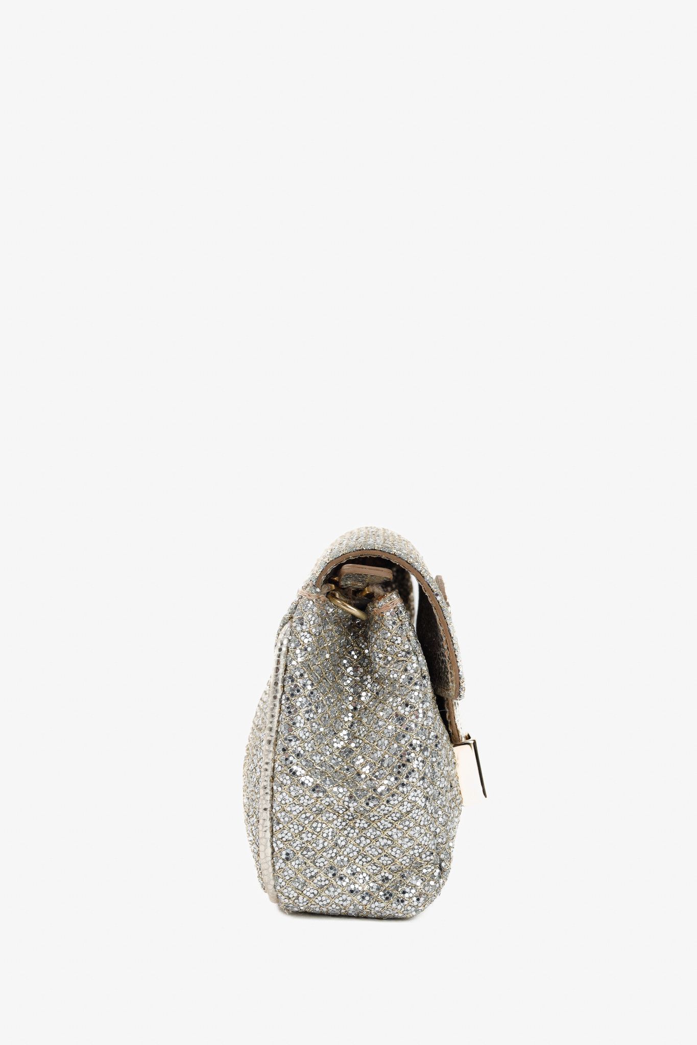 Jimmy Choo Jimmy Choo Caro Champagne Glitter Fabric Clutch Size ONE SIZE - 3 Thumbnail