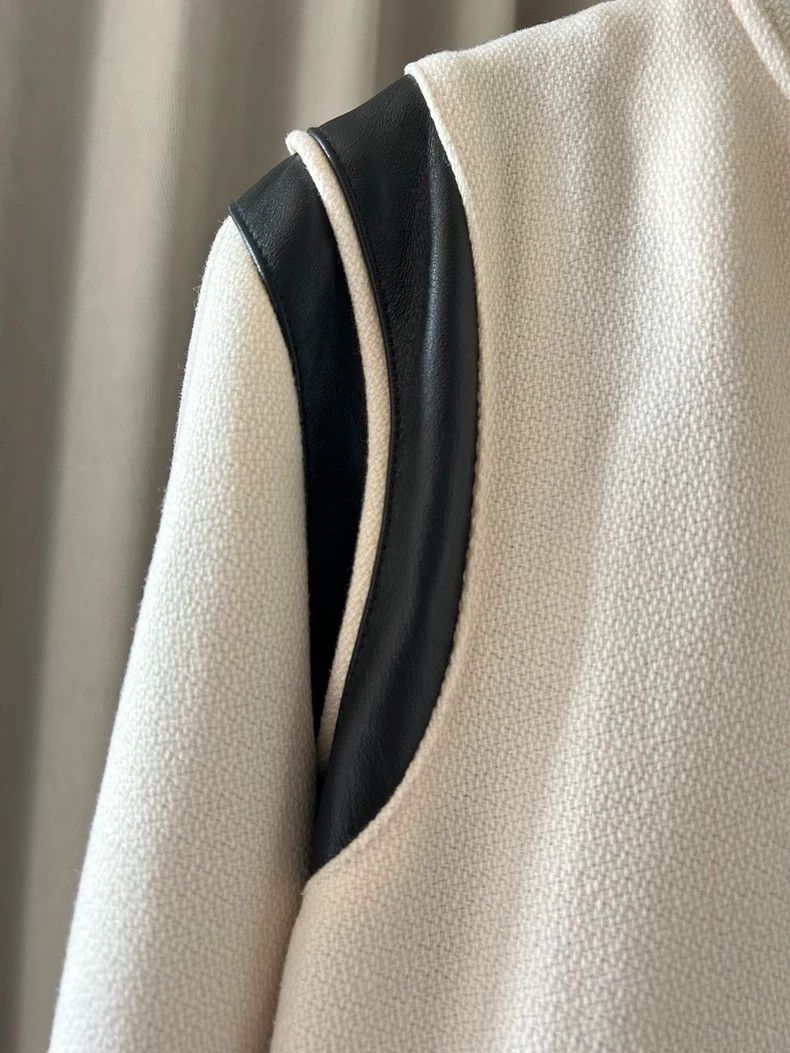 Saint Laurent Paris saint Laurent paris22fw genuine white wool patchwork leath Size US M / EU 48-50 / 2 - 4 Thumbnail