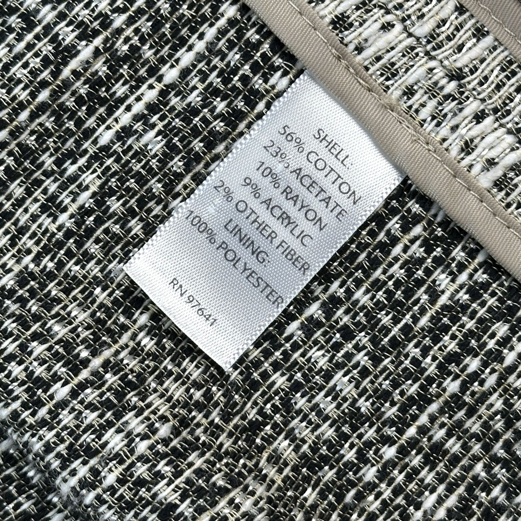 J. Jill J. Jill Jacket Blazer Women's Medium Beige Tweed Cotton Blend Button Front Casual Size M / US 6-8 / IT 42-44 - 7 Thumbnail