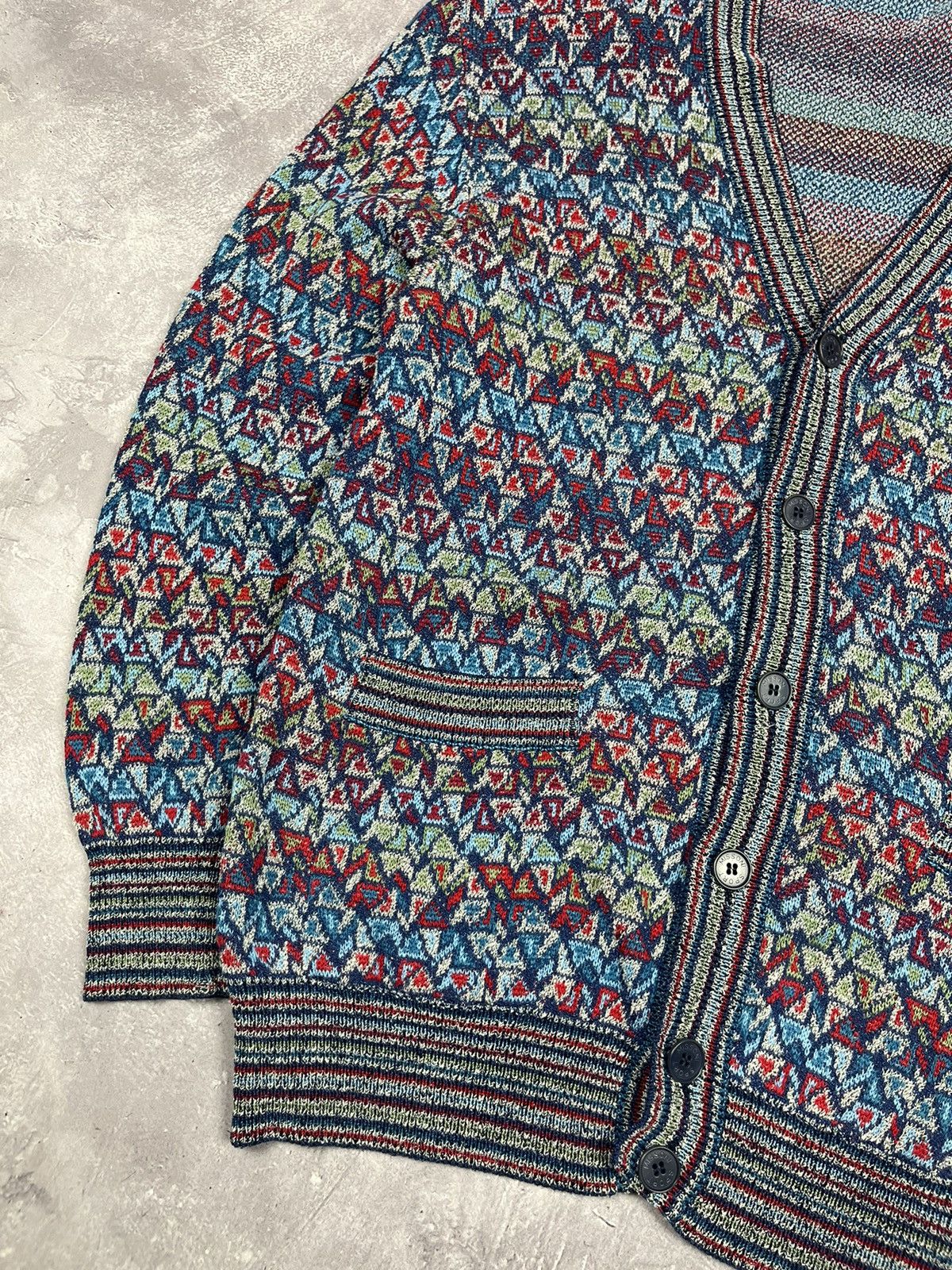 Missoni Missoni Sport Knitted Pattern Cardigan Sweater archive Size US M / EU 48-50 / 2 - 2 Thumbnail