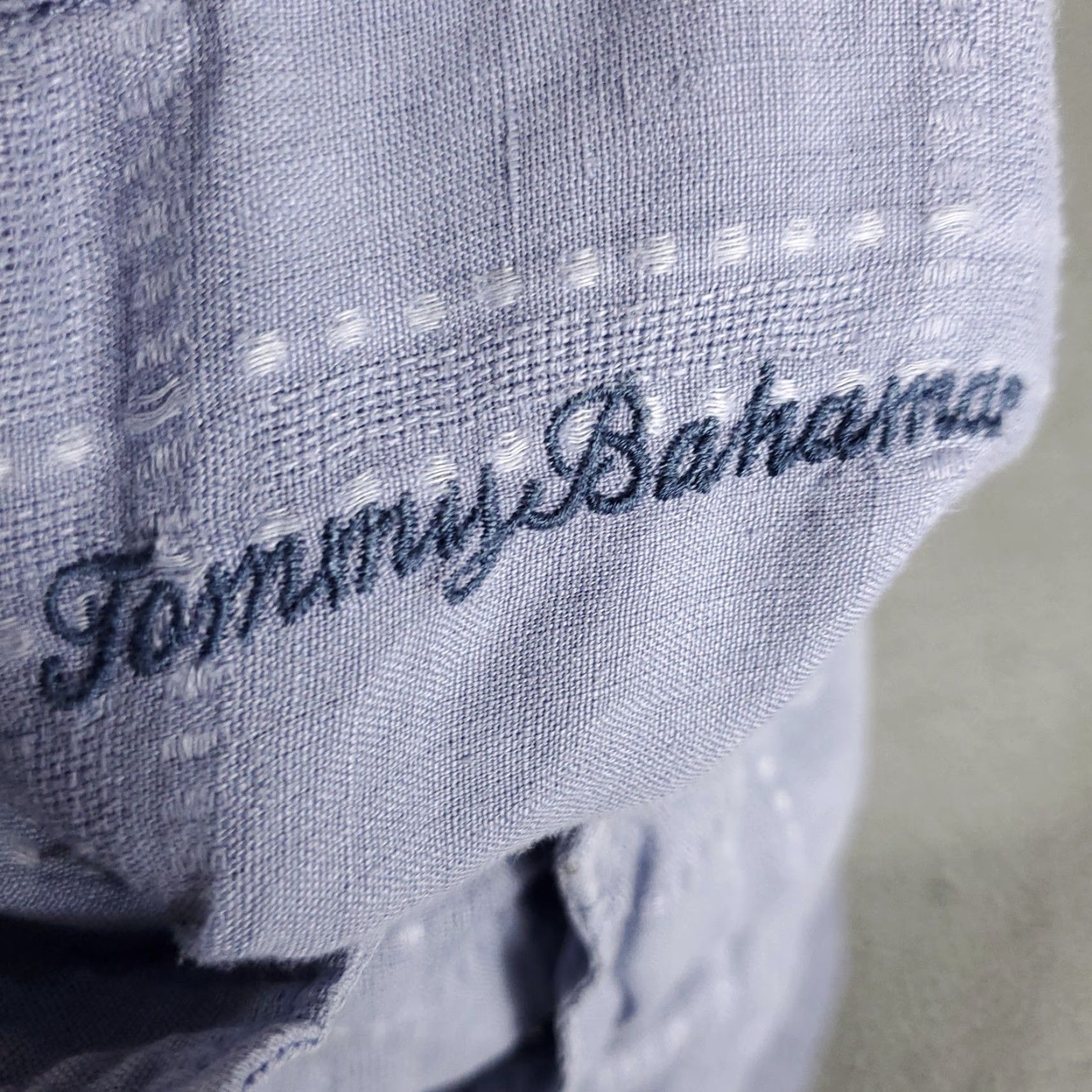 Tommy Bahama Tommy Bahama Shirt Mens Large Blue Striped Linen Casual Button Up Long Sleeve Size US L / EU 52-54 / 3 - 8 Thumbnail