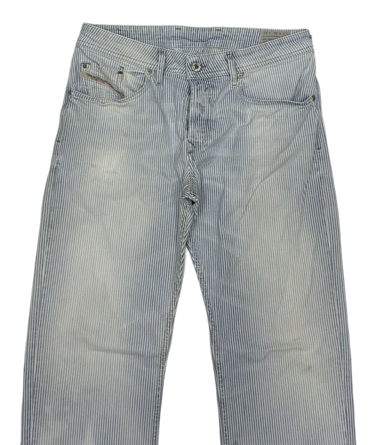 Vintage Diesel Blue Stripe Faded Denim Jeans