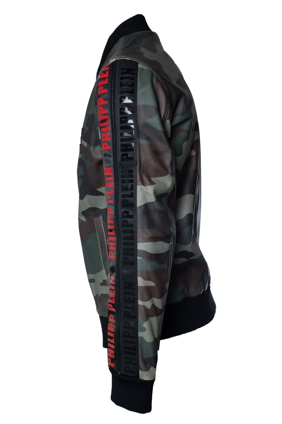 Philipp Plein Philipp Plein, camo leather bomber jacket Size US L / EU 52-54 / 3 - 5 Thumbnail