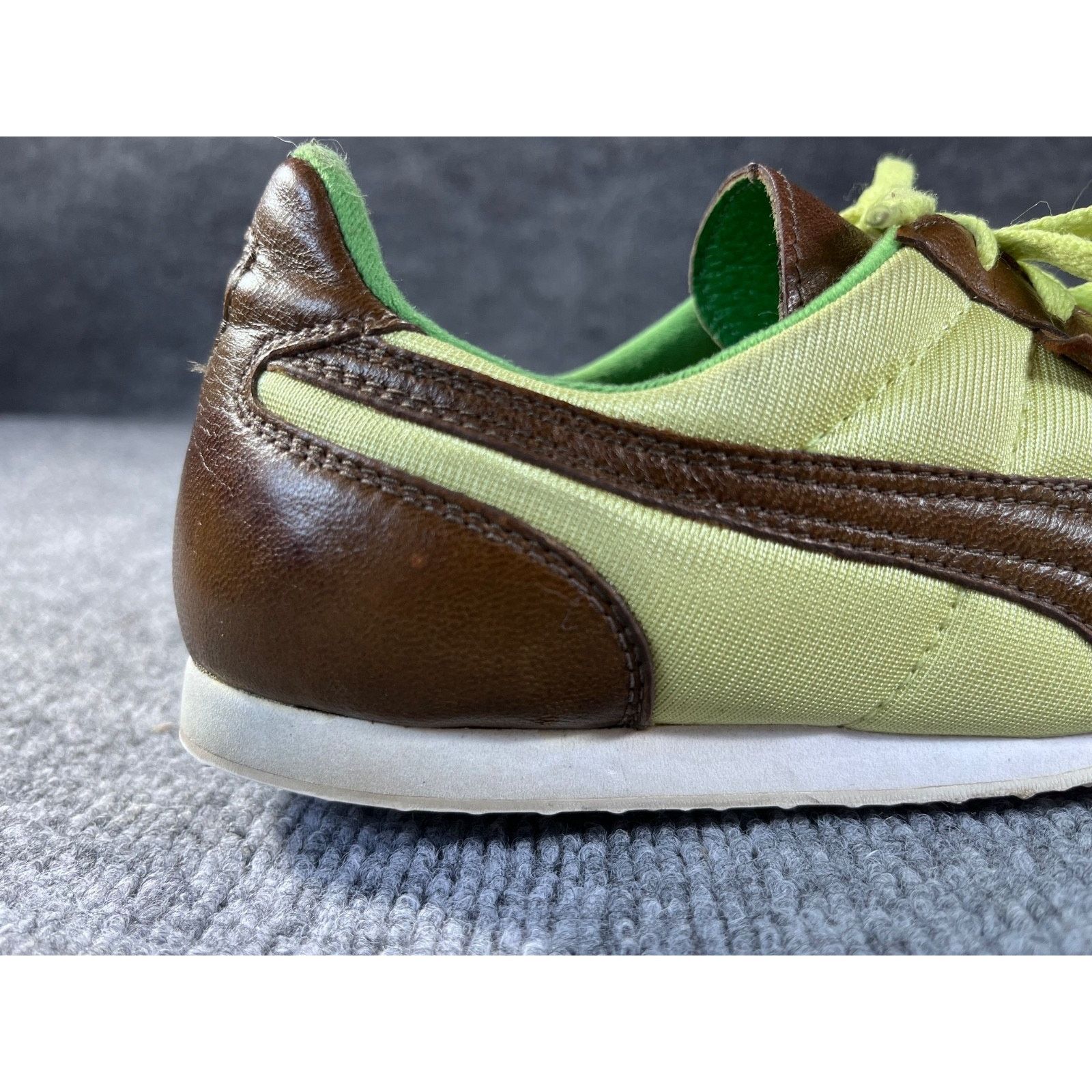Puma Unique! VTG Puma Womens Shoes Lime Green / Brown Leather 9.5 Size US 9.5 / IT 39.5 - 13 Thumbnail