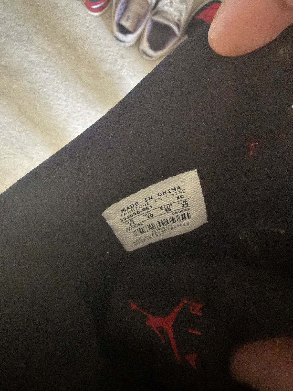 Jordan Brand Air Jordan 1 High Retro DMP Chicago Bulls 2009 Bred VNDS Size US 11 / EU 44 - 20 Thumbnail