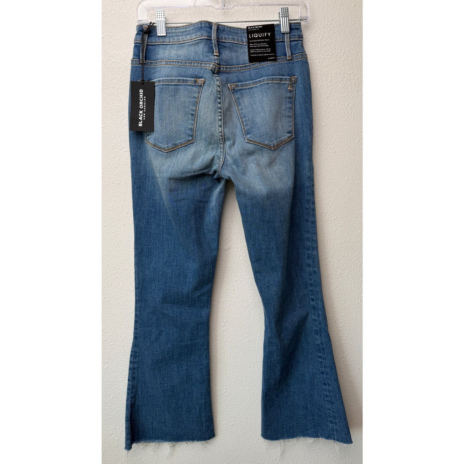 Other NWT Black Orchid Denim Chrissy Kick Flare Jeans US 27 Blue Size 27" / US 4 / IT 40 - 3 Thumbnail