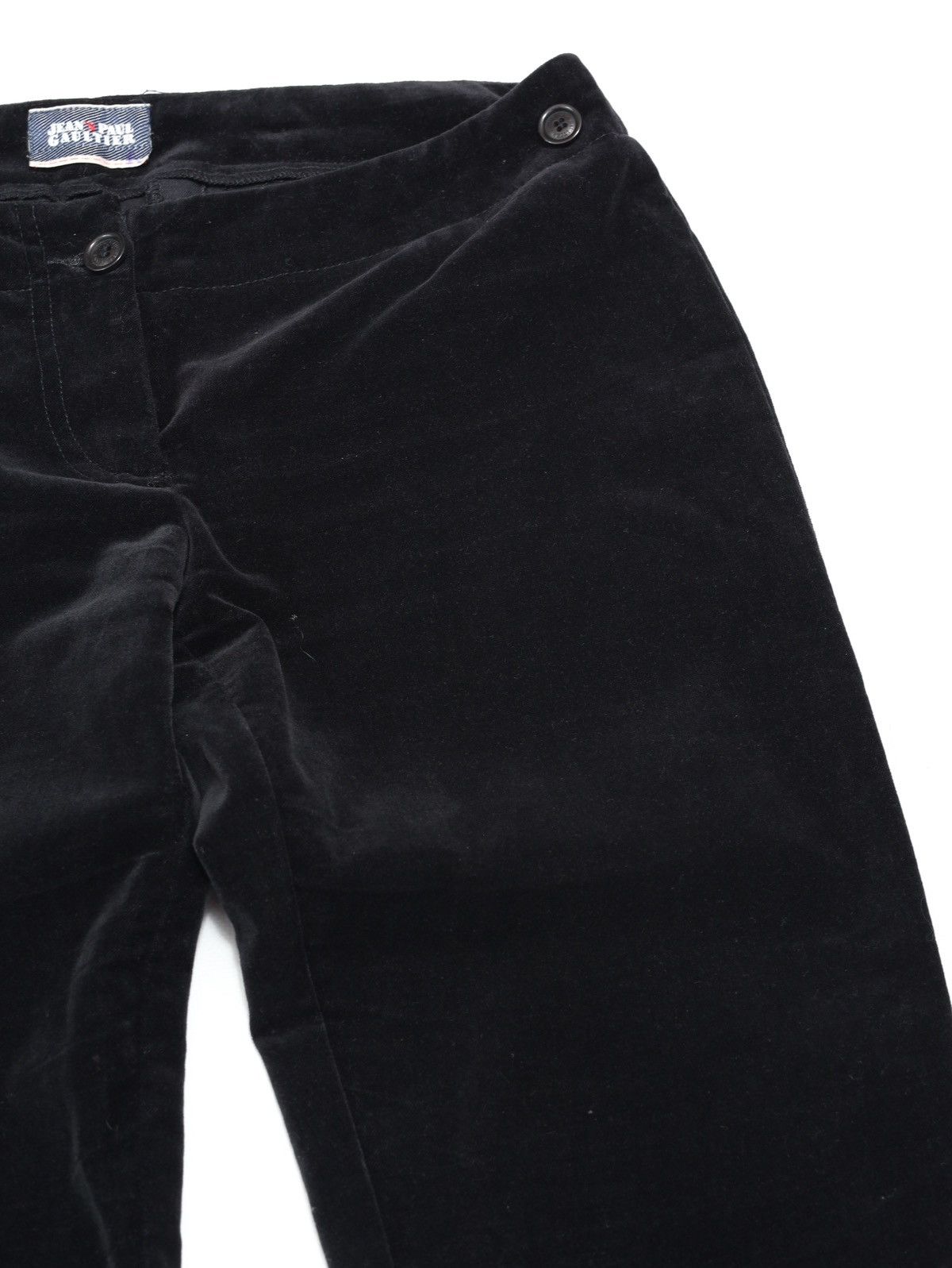 Jean Paul Gaultier Jean Paul Gaultier Cotton Velvet Velour Black Pants Trousers Size 27" / US 4 / IT 40 - 5 Thumbnail
