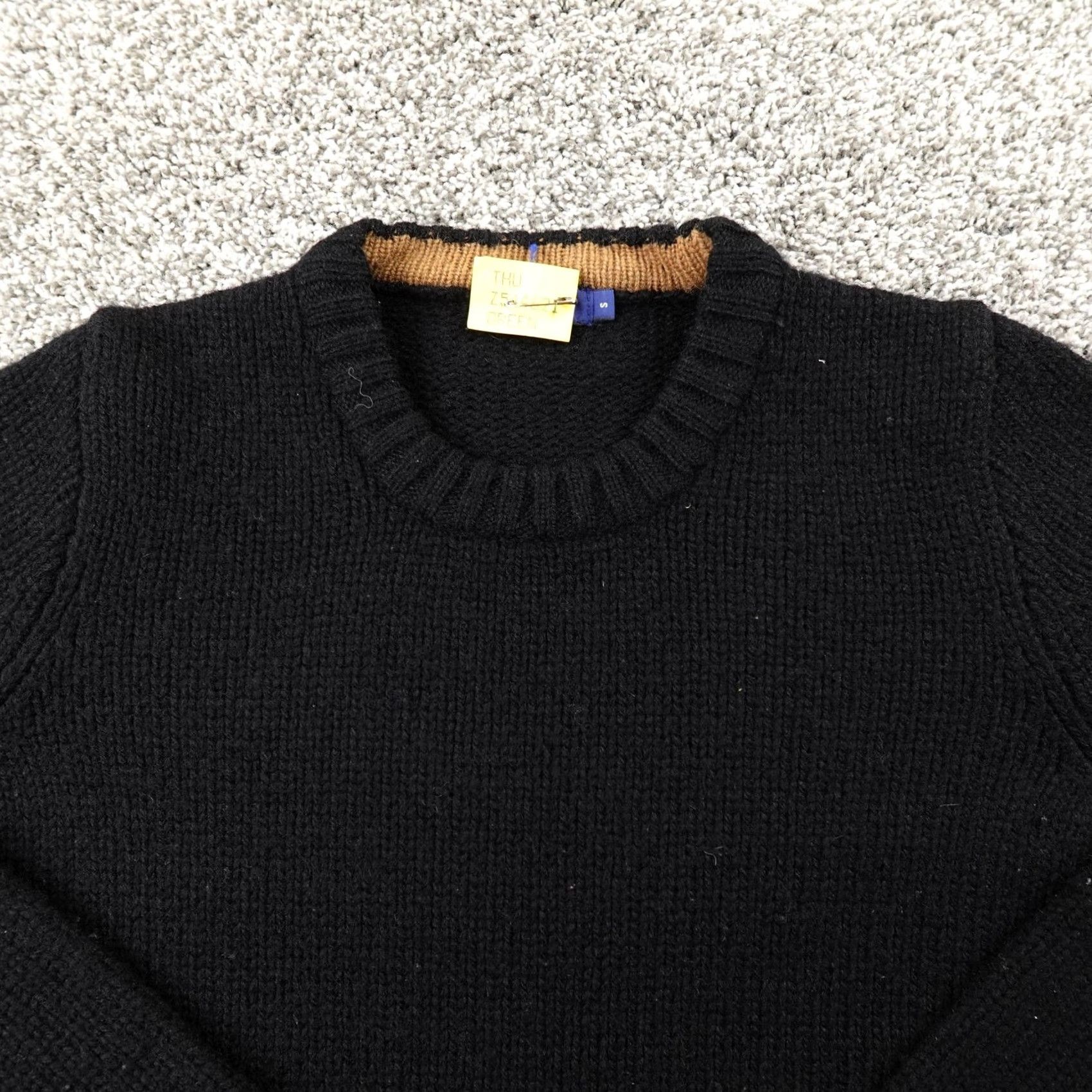 J.Crew VINTAGE J.CREW Sweater Womens S Black Brown Wool Knit Pullover Crew Neck Striped Knit 100% Wool Womens Suited for Fall and Winter Preppy Cozy Men? No Size S / US 4 / IT 40 - 3 Thumbnail