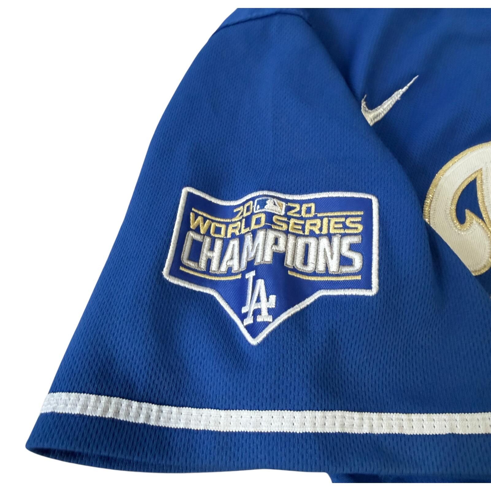 Nike Mookie Betts Nike LA Dodgers 2020 World Series Jersey GOLD Size US L / EU 52-54 / 3 - 8 Thumbnail