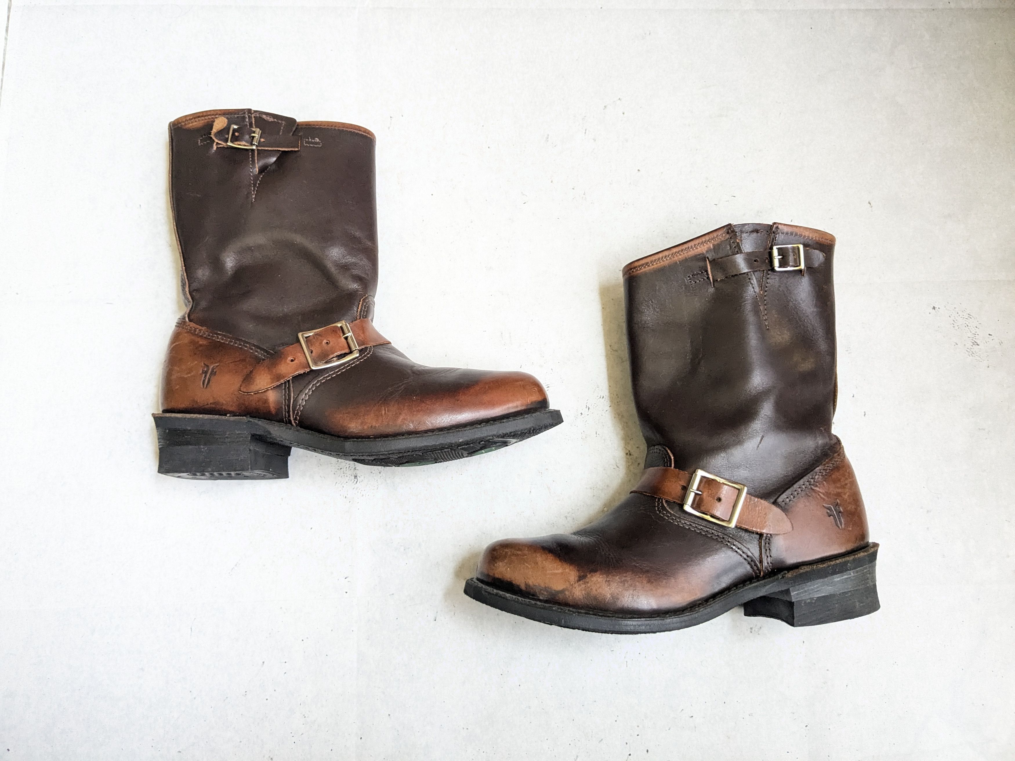 Frye Frye Engineer Brown Leather 8 Leather Buckle Size US 8 / EU 41 - 1 Thumbnail