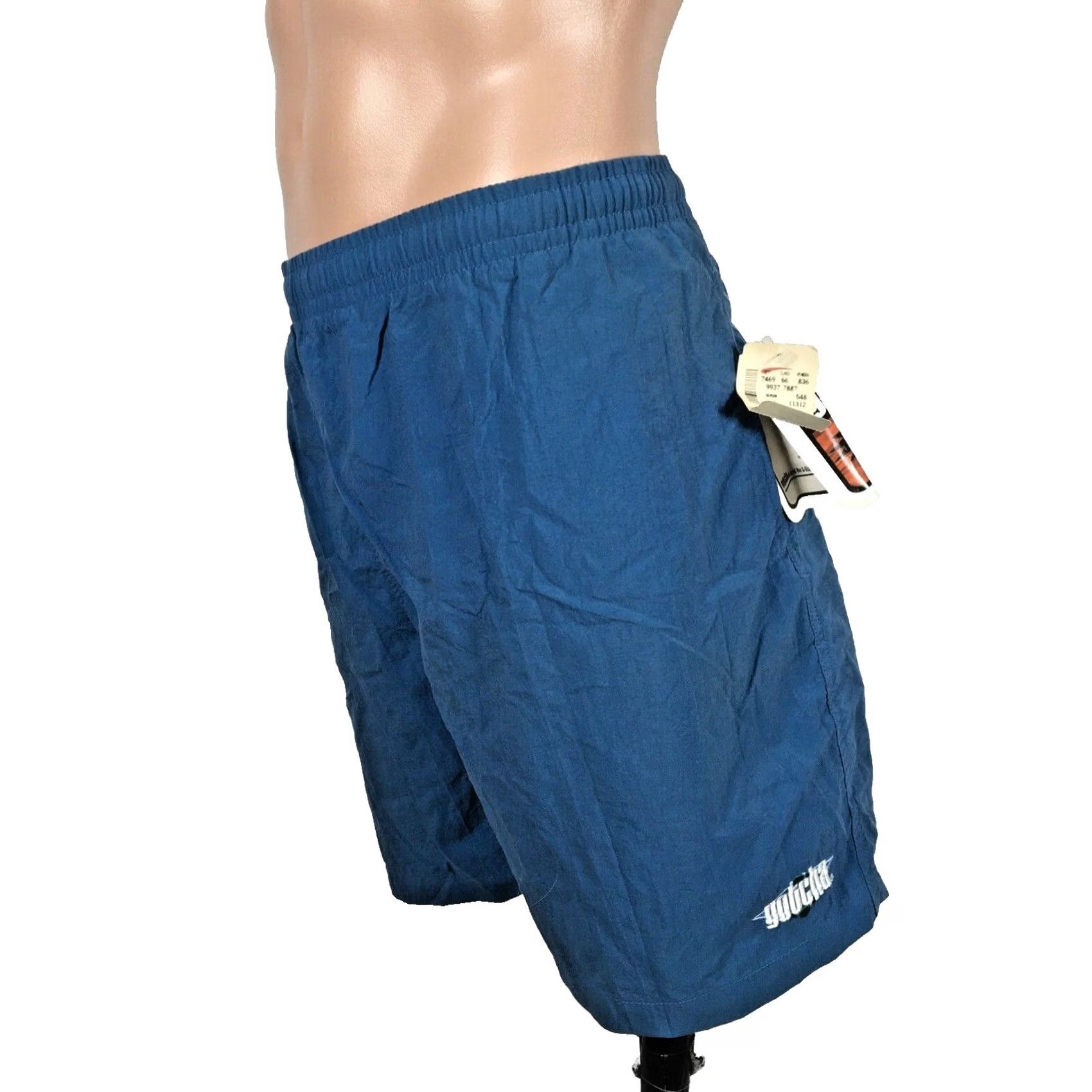 Gotcha NWT Vintage Gotcha 80s Swim Trunks - XL Mens Surf Skateboard Style Blue Lined Bottom Size US 36 / EU 52 - 2 Thumbnail