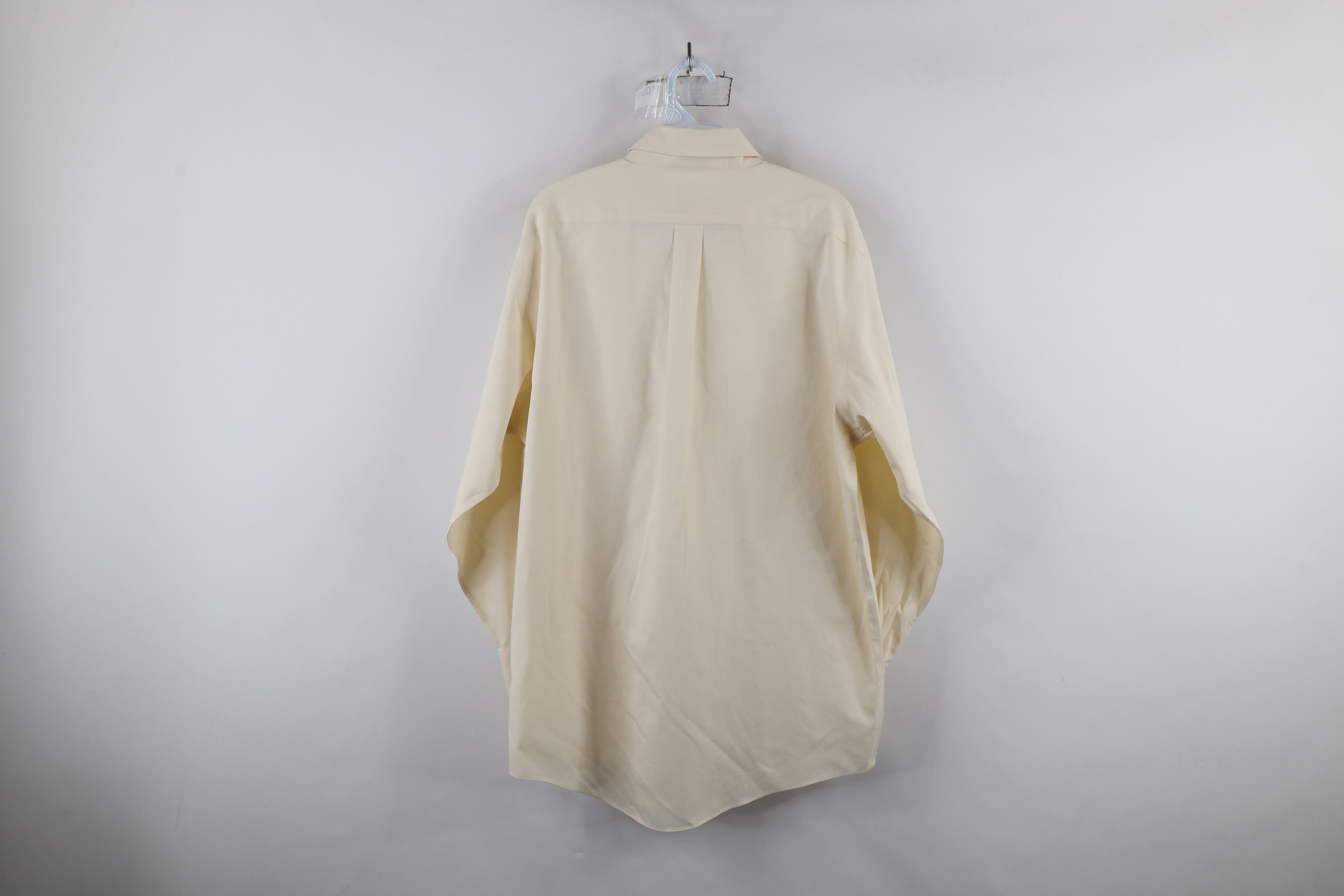 Brooks Brothers × Vintage Vintage 90s Brooks Brothers Cotton Button Down Shirt Beige Size US M / EU 48-50 / 2 - 12 Thumbnail