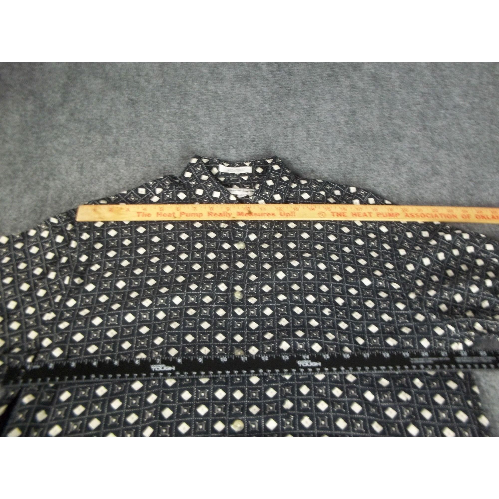 Pierre Cardin Pierre Cardin Button Up Shirt Men Sz M Geometric Print Rayon Size US M / EU 48-50 / 2 - 6 Thumbnail