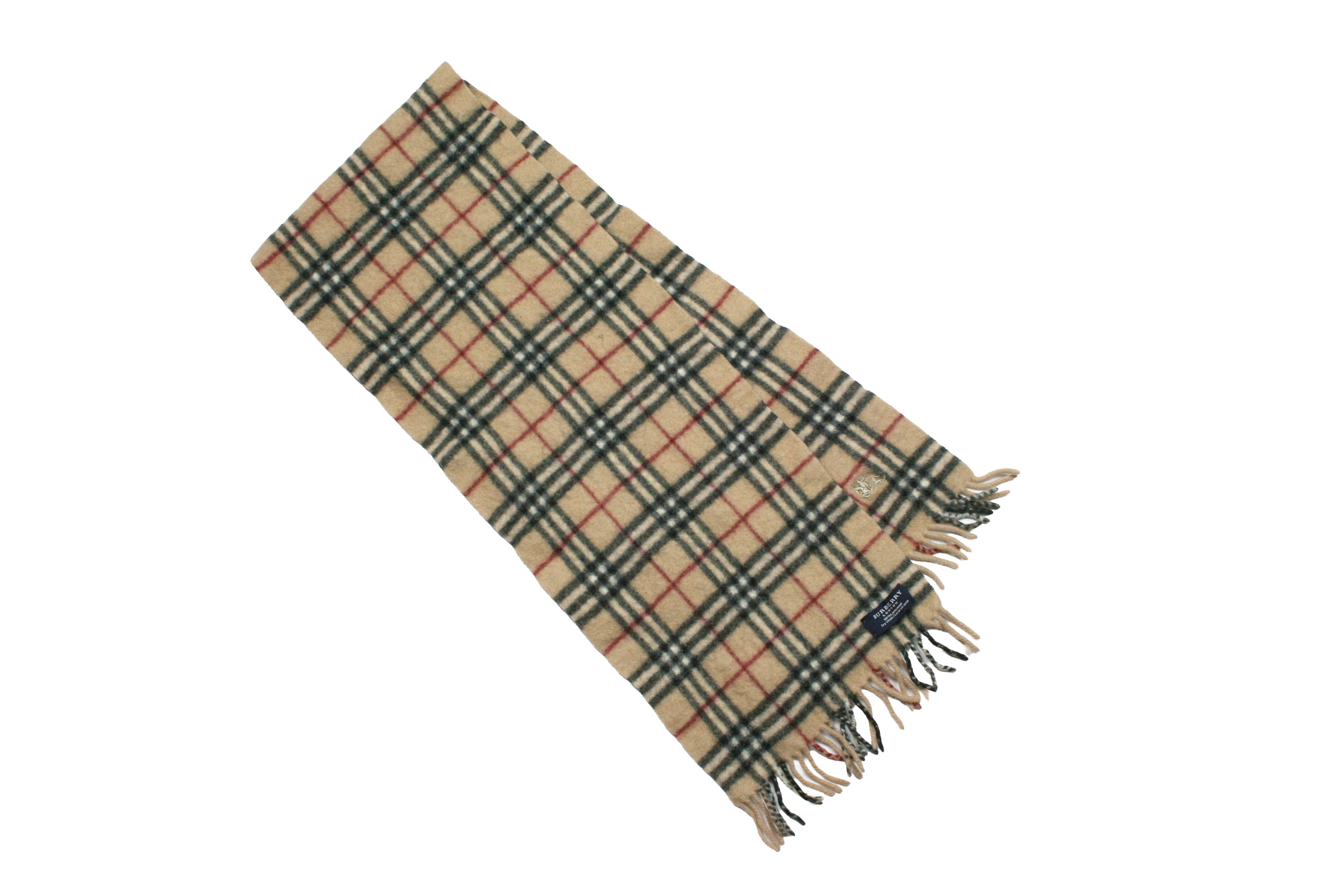 Burberry 00S Nova Check Wool Scarf Vintage Size ONE SIZE - 1 Thumbnail