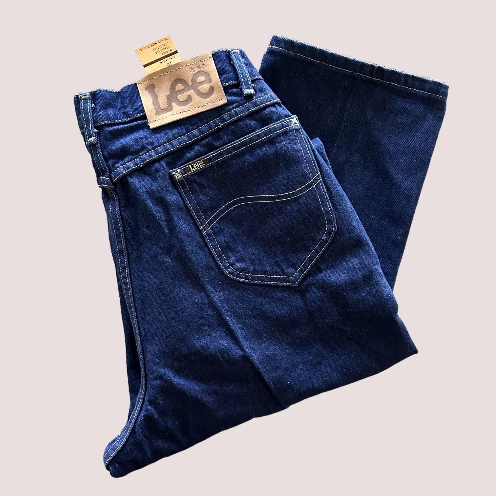 Lee VINTAGE Lee Jeans Womens 16 L 32x34 Ms Riders Union Stamp Made in USA Dark Wash Jeans Size 38" / US 16 / IT 52 - 1 Thumbnail