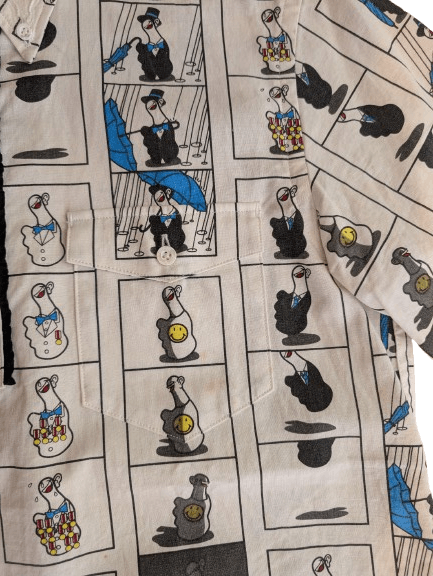 Number (N)ine NUMBER (N)INE SS02 MODERN AGE COMIC STRIP SHIRT Size US L / EU 52-54 / 3 - 11 Thumbnail